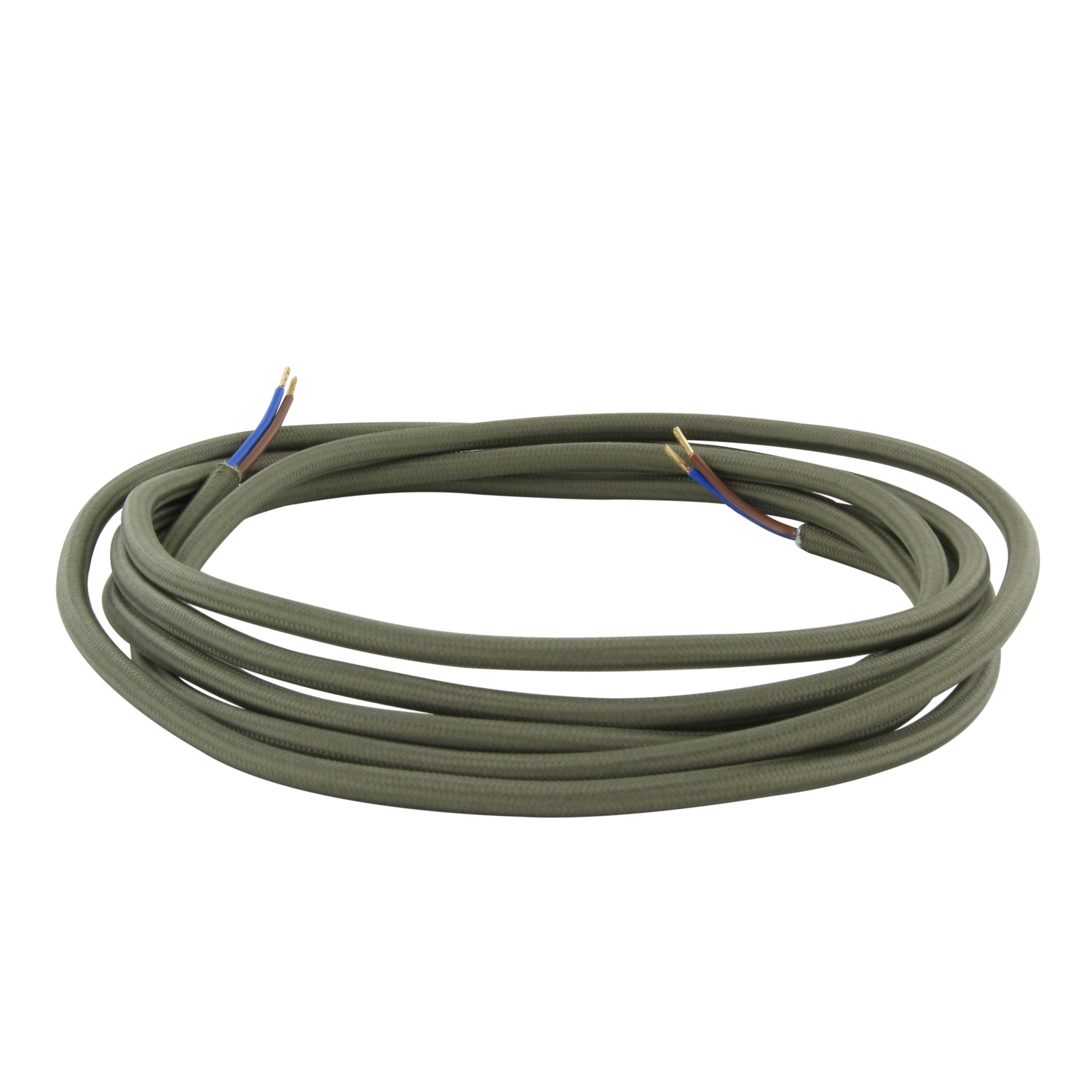 Cable textil 3 m - verde oliva
