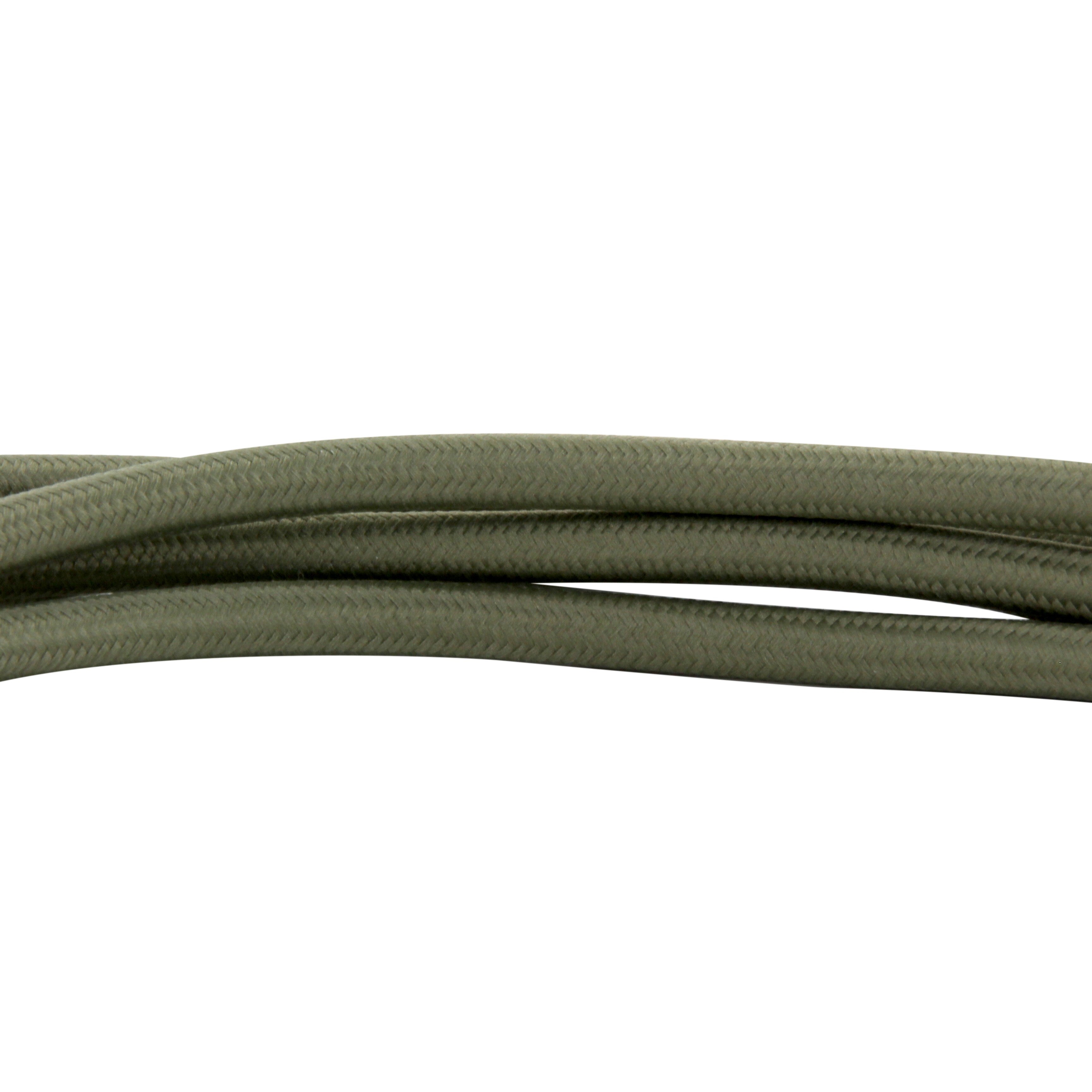 Fabric cable 3 m - olive green