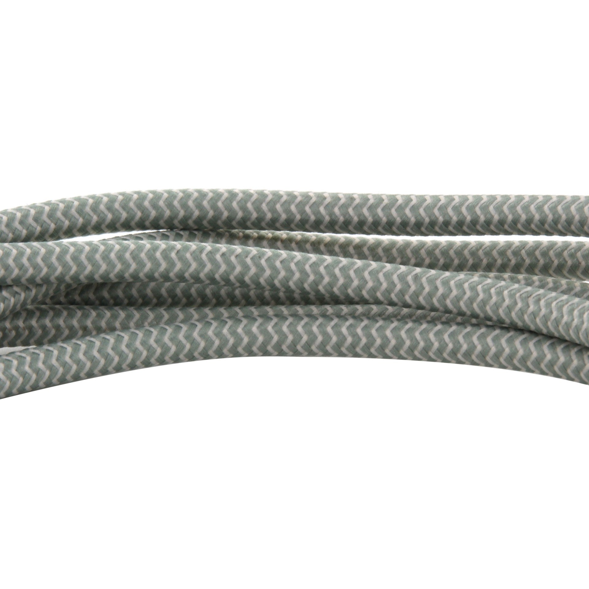 Fabric cable 3 m - two-tone green / white