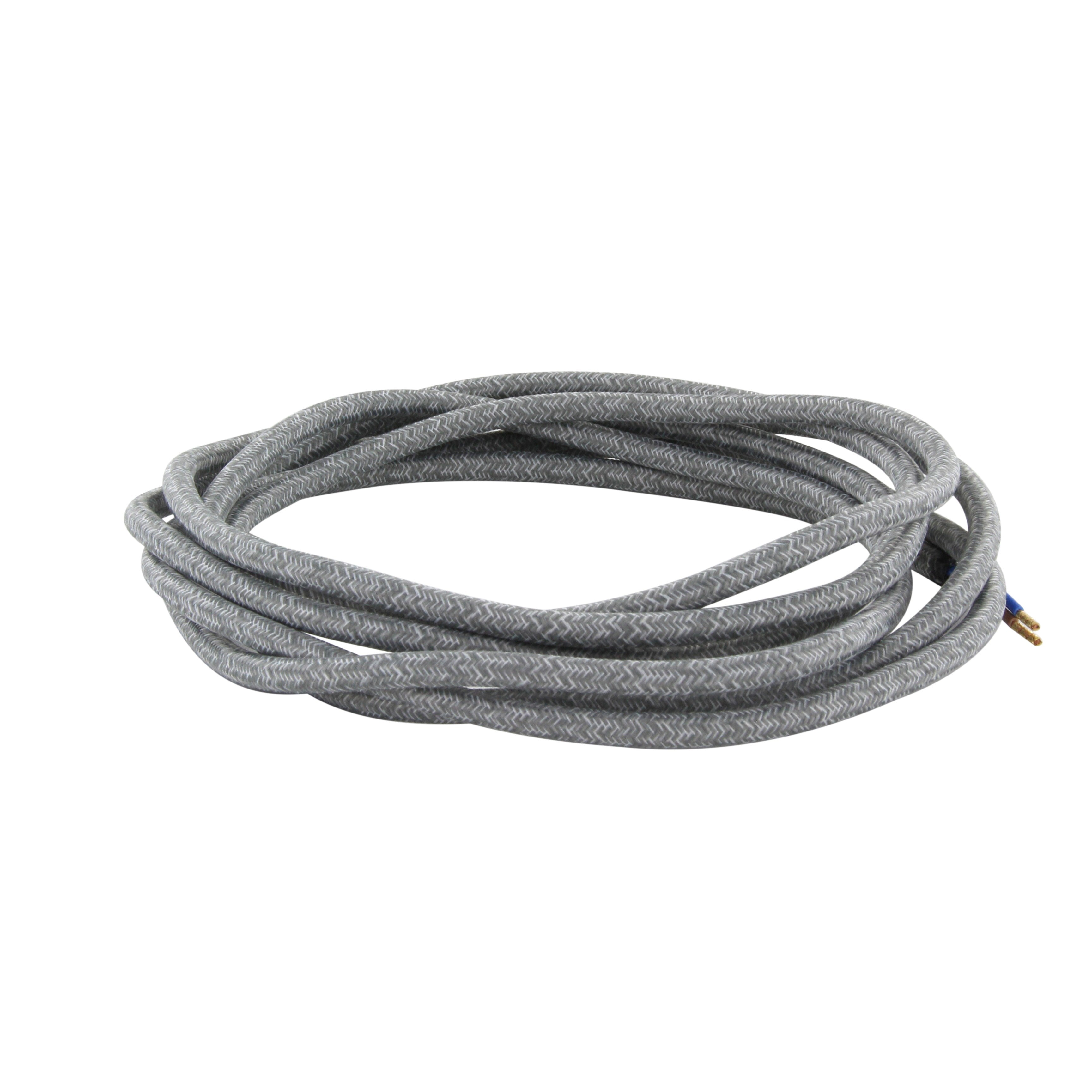 Fabric cable 3 m - two-tone light grey