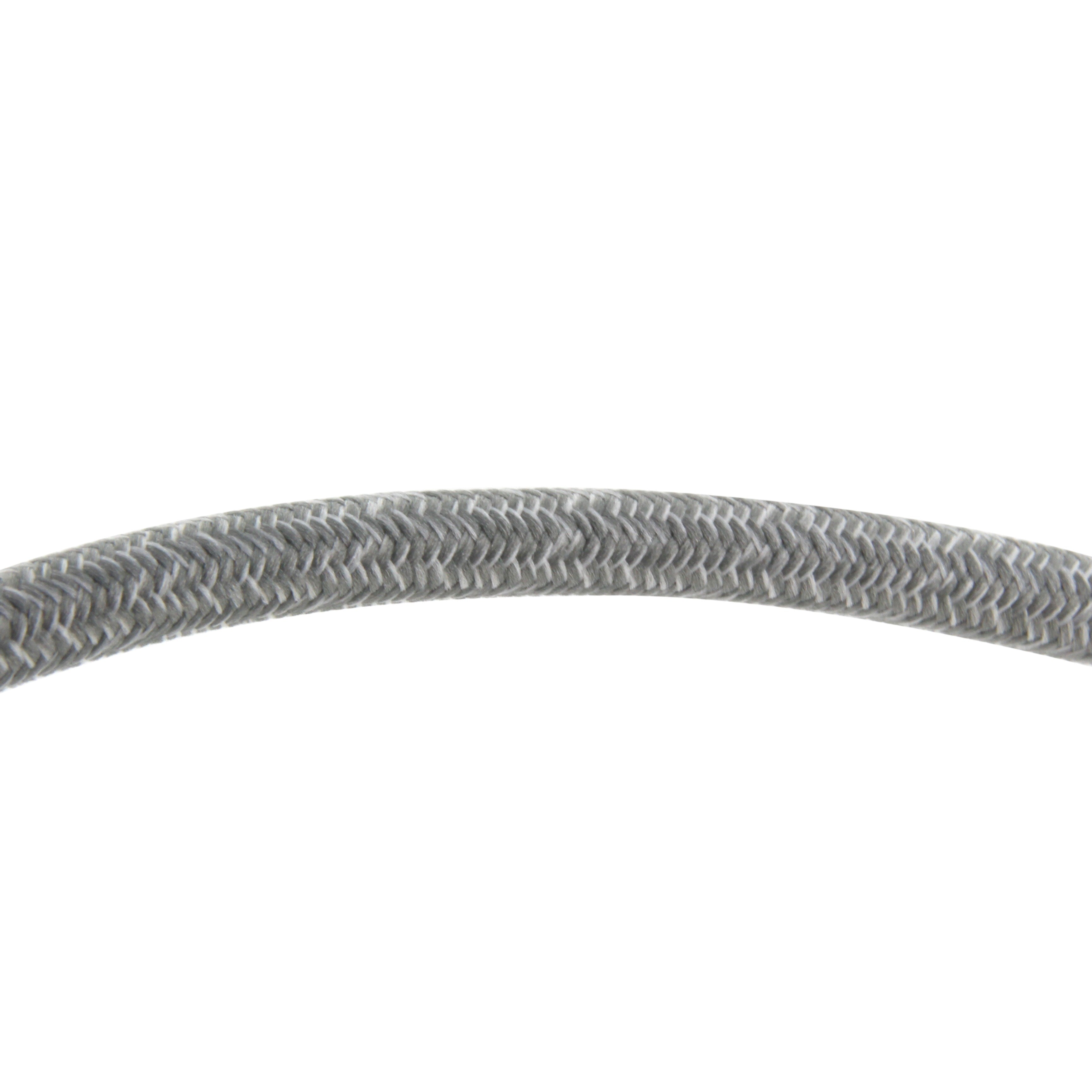 Fabric cable 3 m - two-tone light grey
