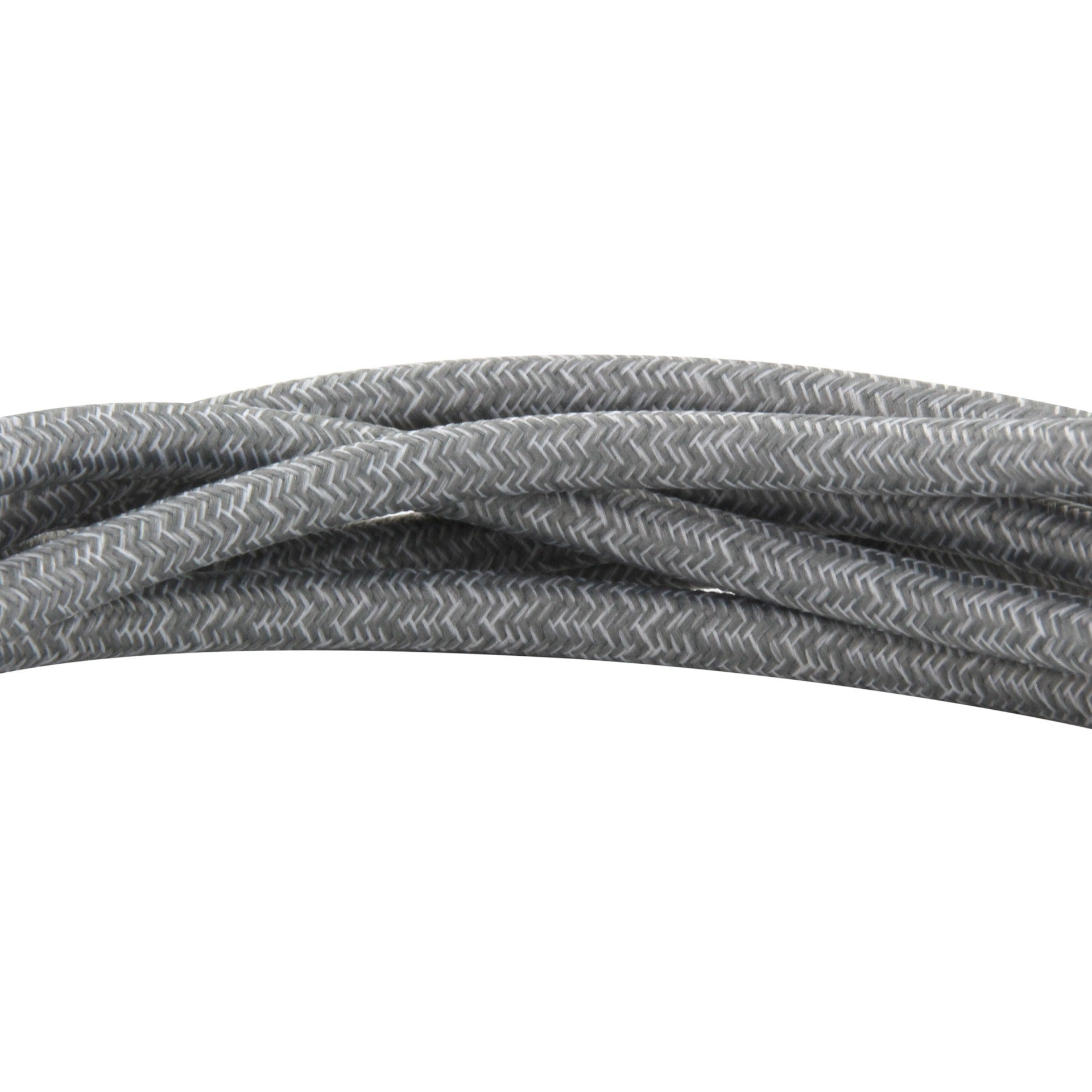 Fabric cable 3 m - two-tone light grey