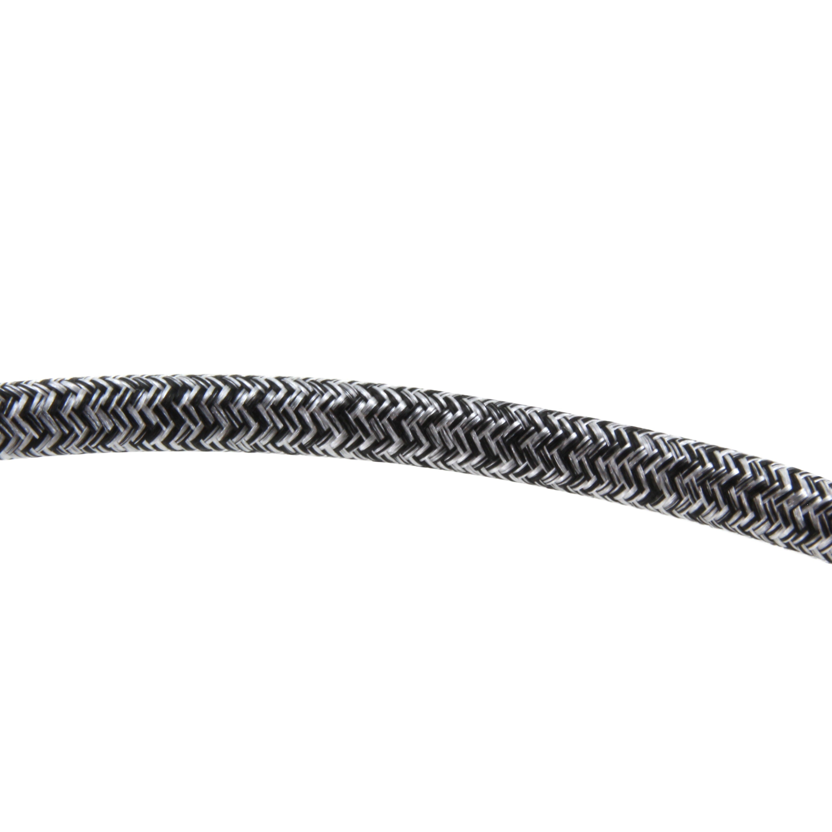 Cabo têxtil 3m - dois tons de preto - cinzento