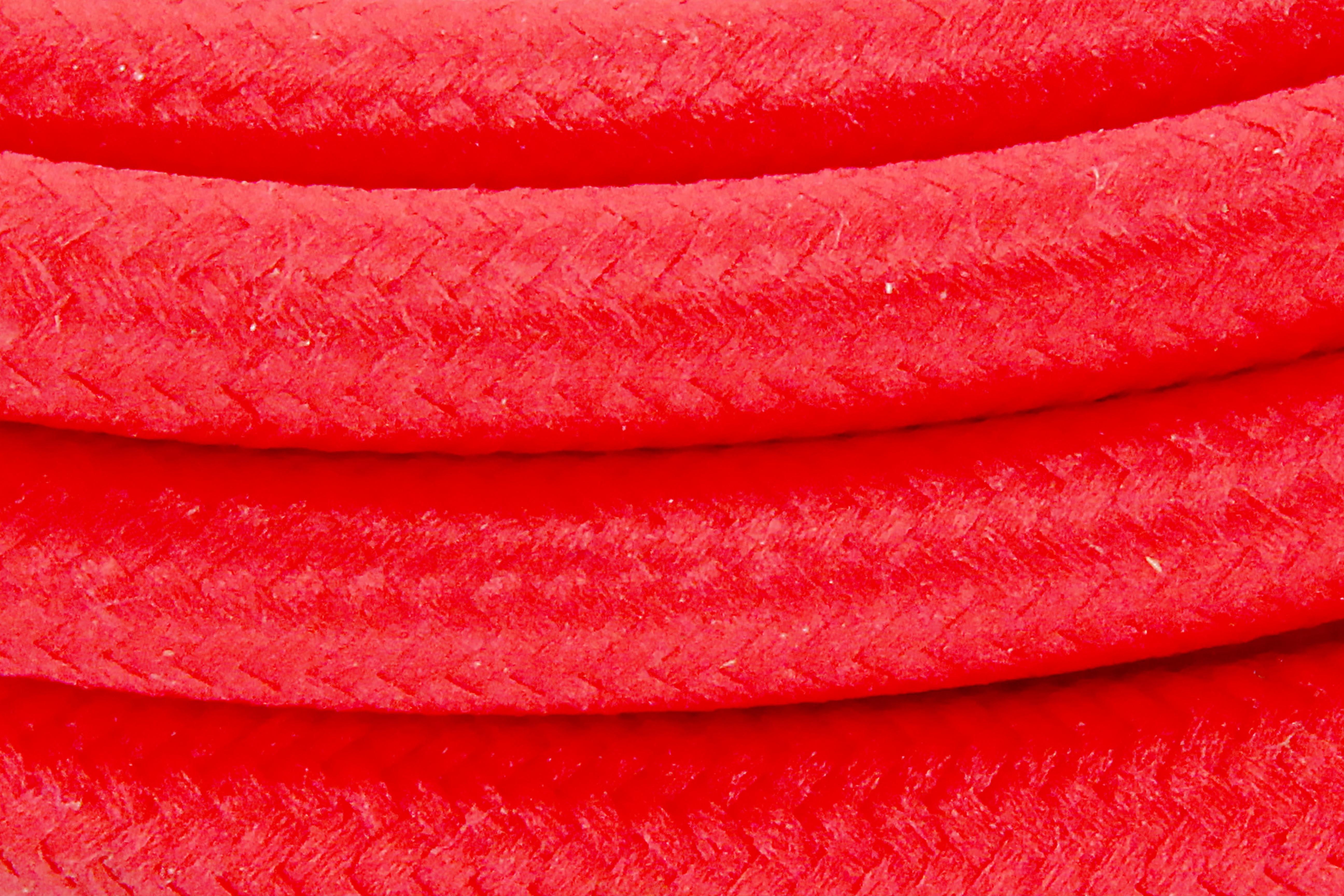 Cavo rivestito in tessuto 2 m - Rosso