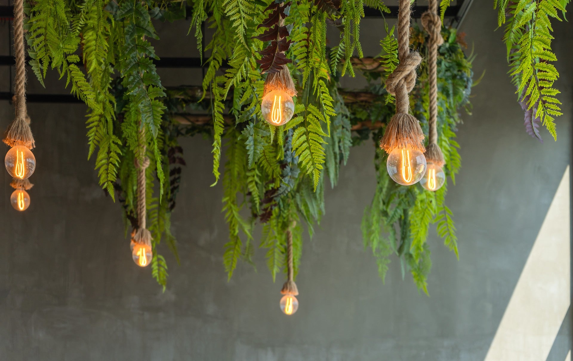 Ophangset in touw voor luster - jute