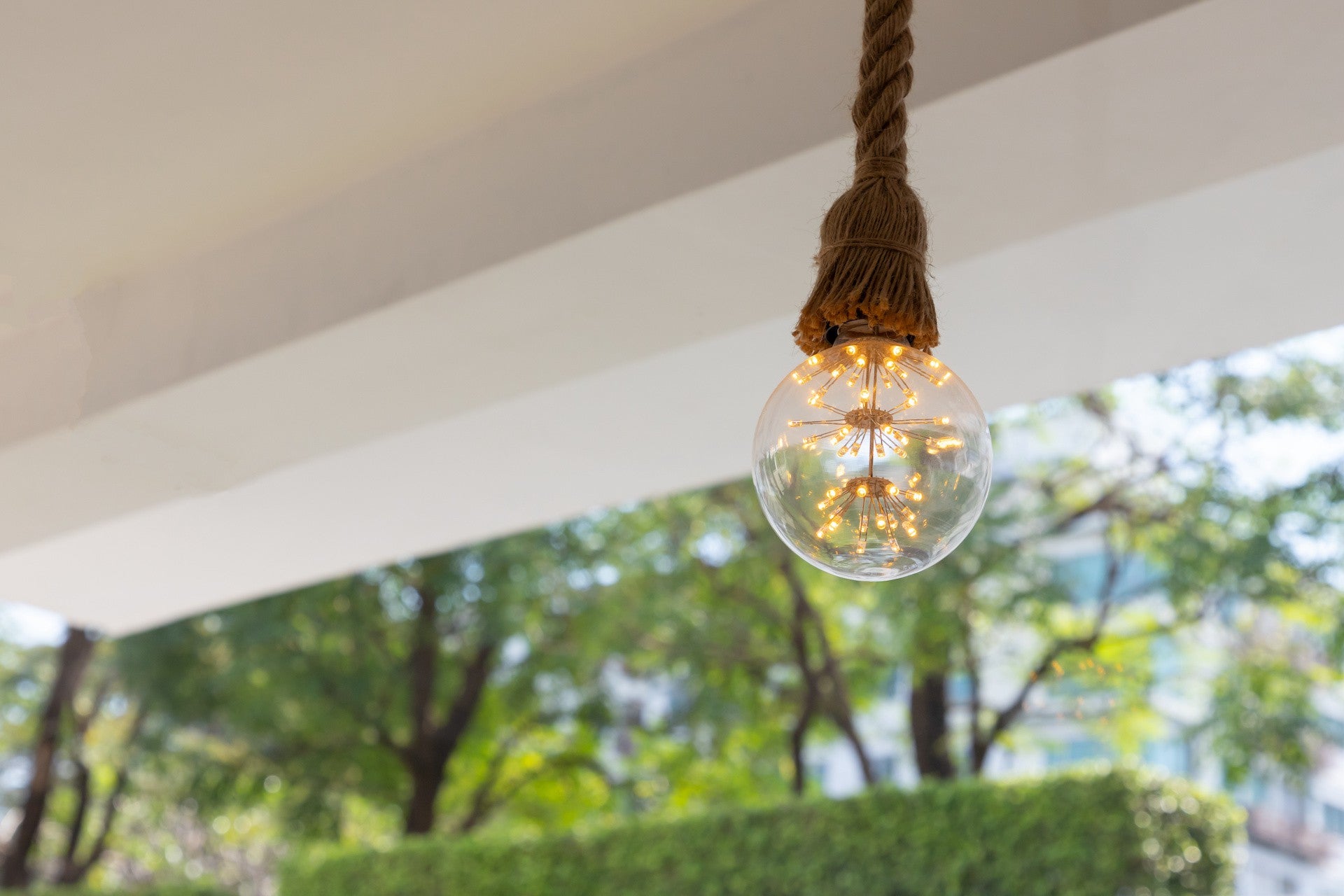 Ophangset in touw voor luster - jute
