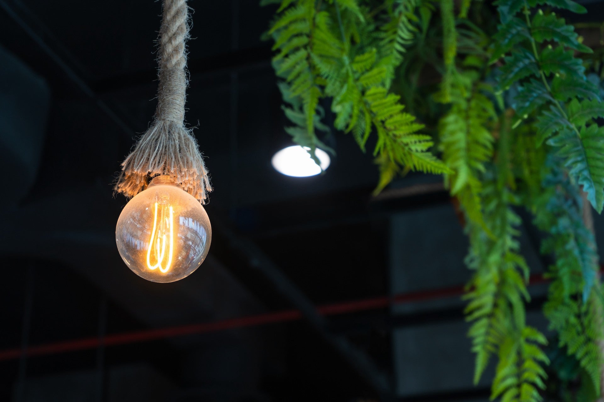 Ophangset in touw voor luster - jute
