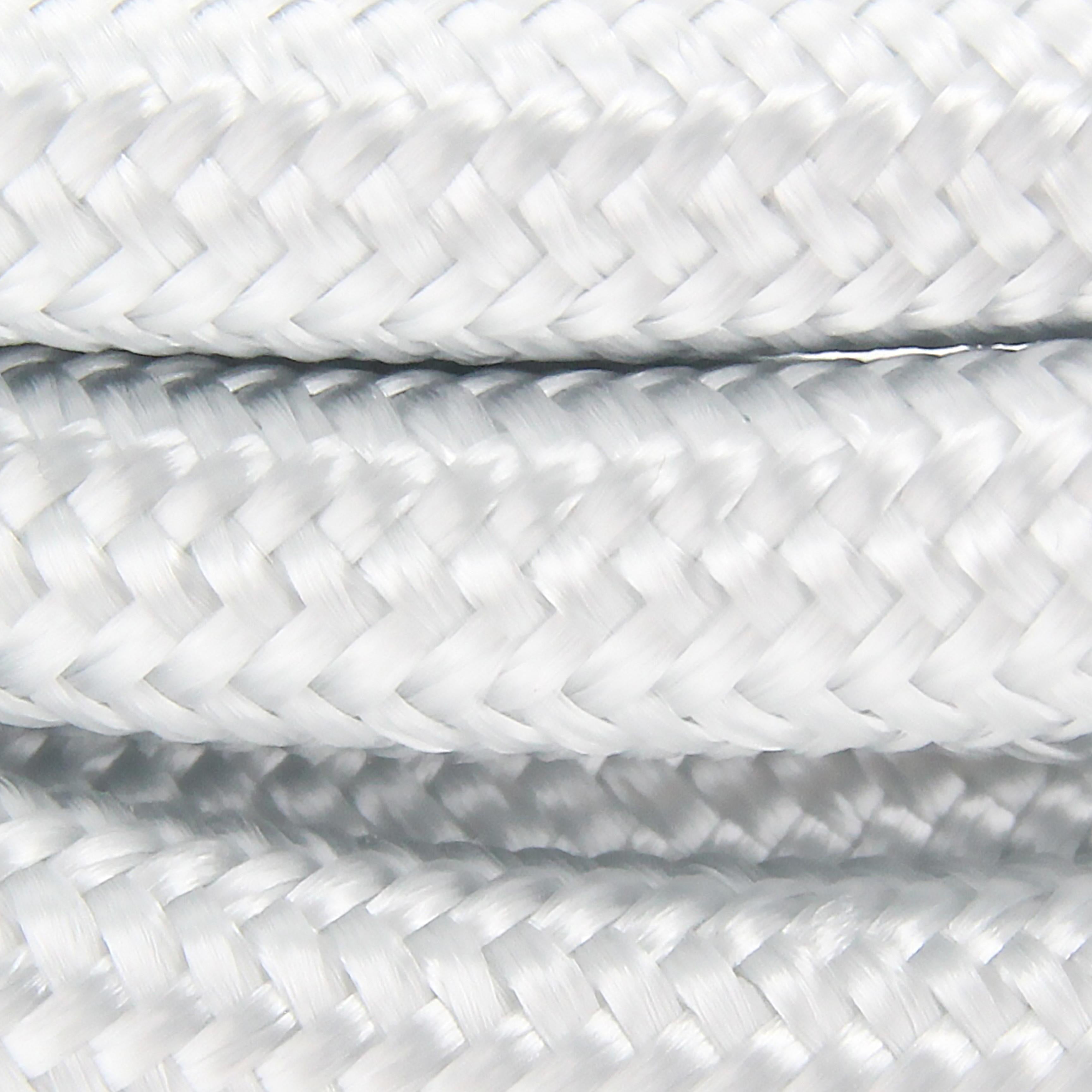 Cabo têxtil de seda - 3m - Prateado