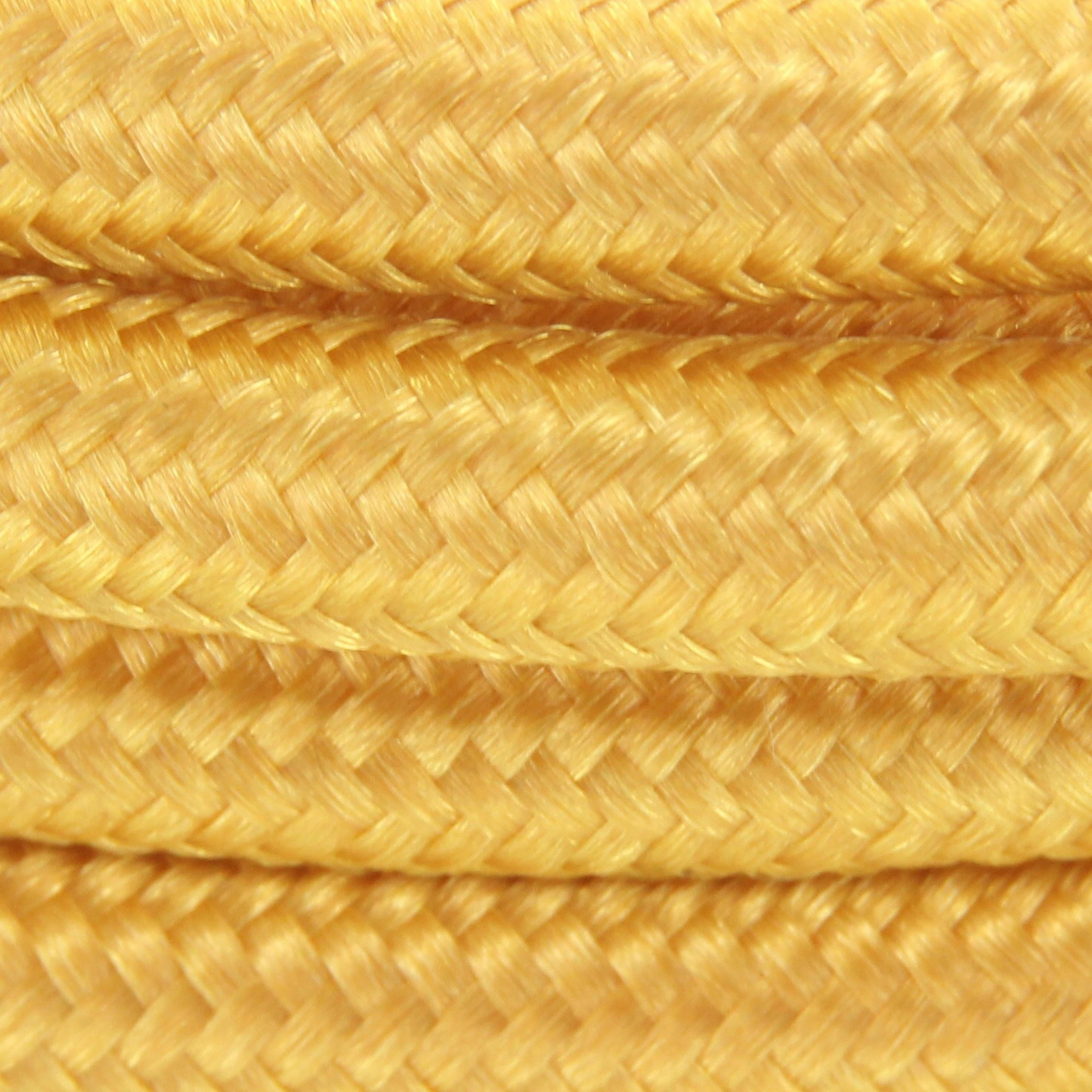 Silk fabric cable - 3 m - Gold