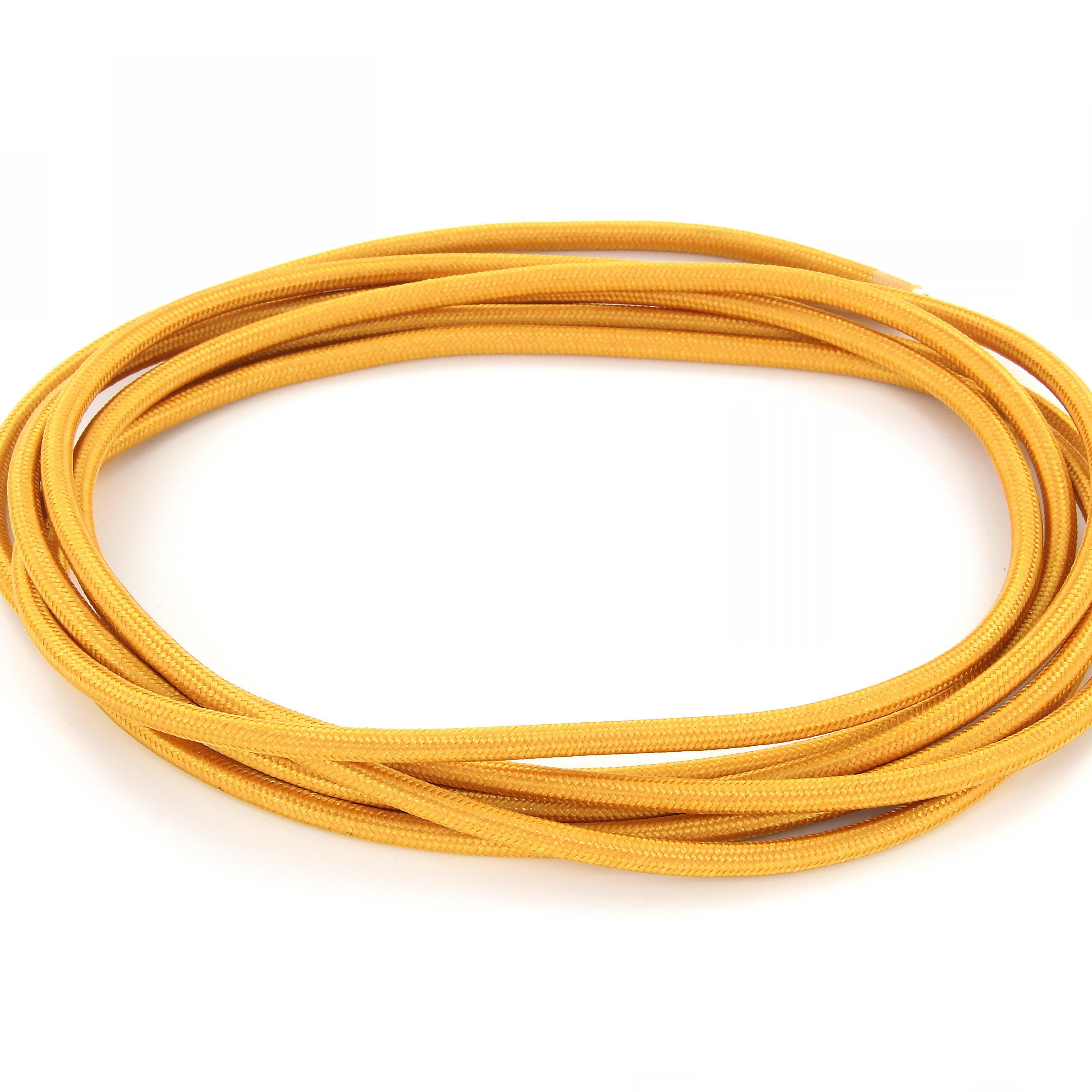 Silk fabric cable - 3 m - Gold