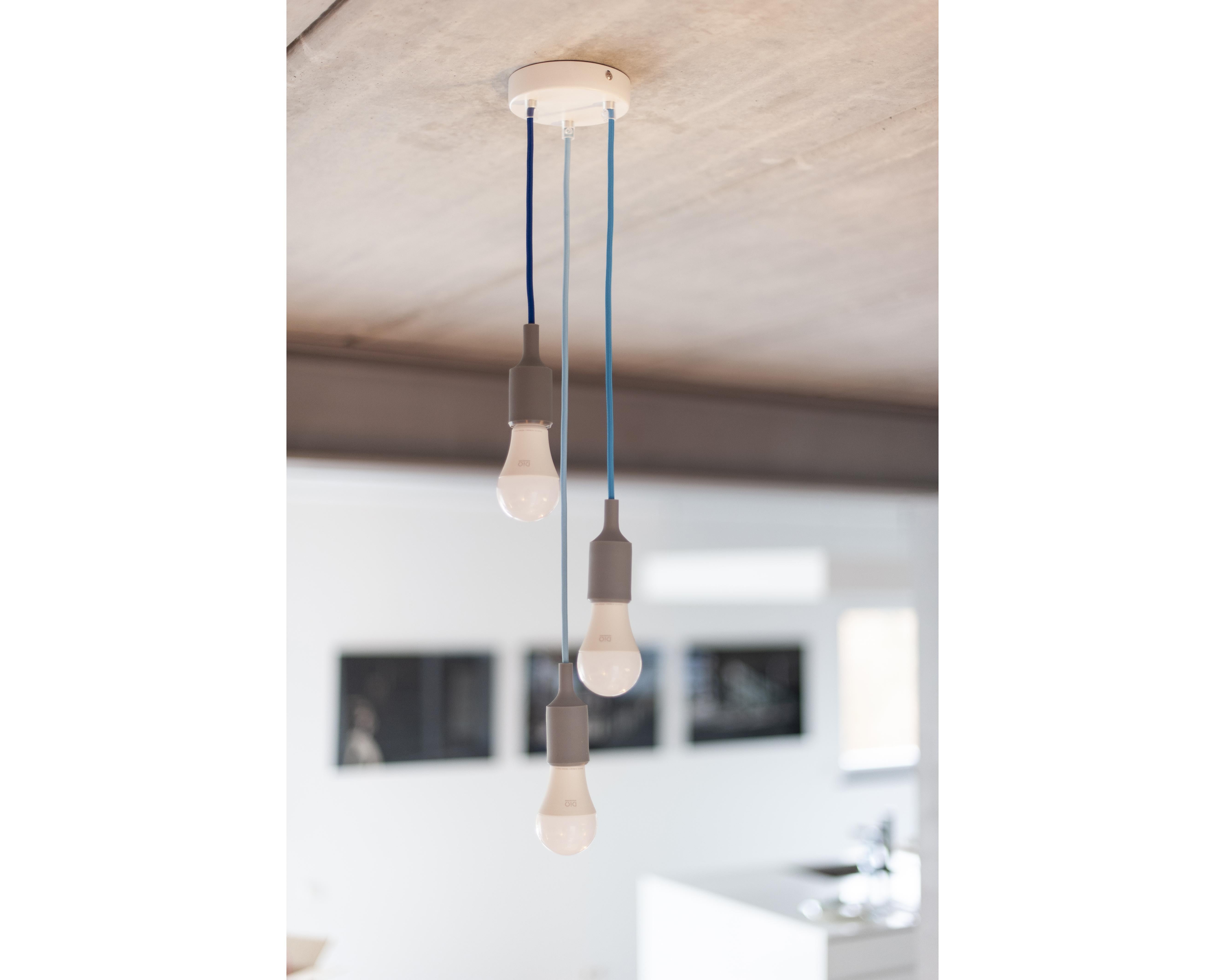 Cabo têxtil de seda - 3m - Azul