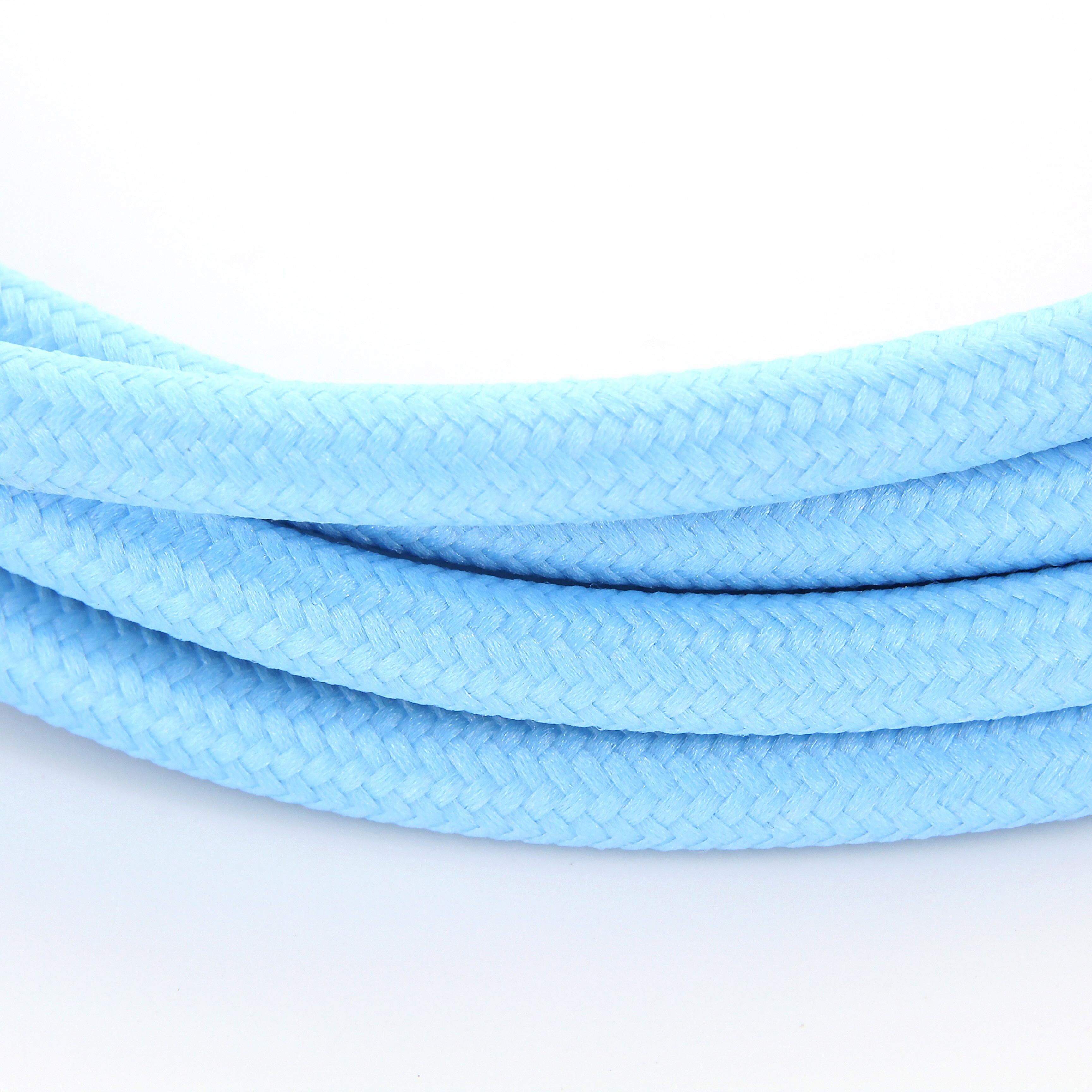 Seidentextilkabel – 3 m – Azurblau