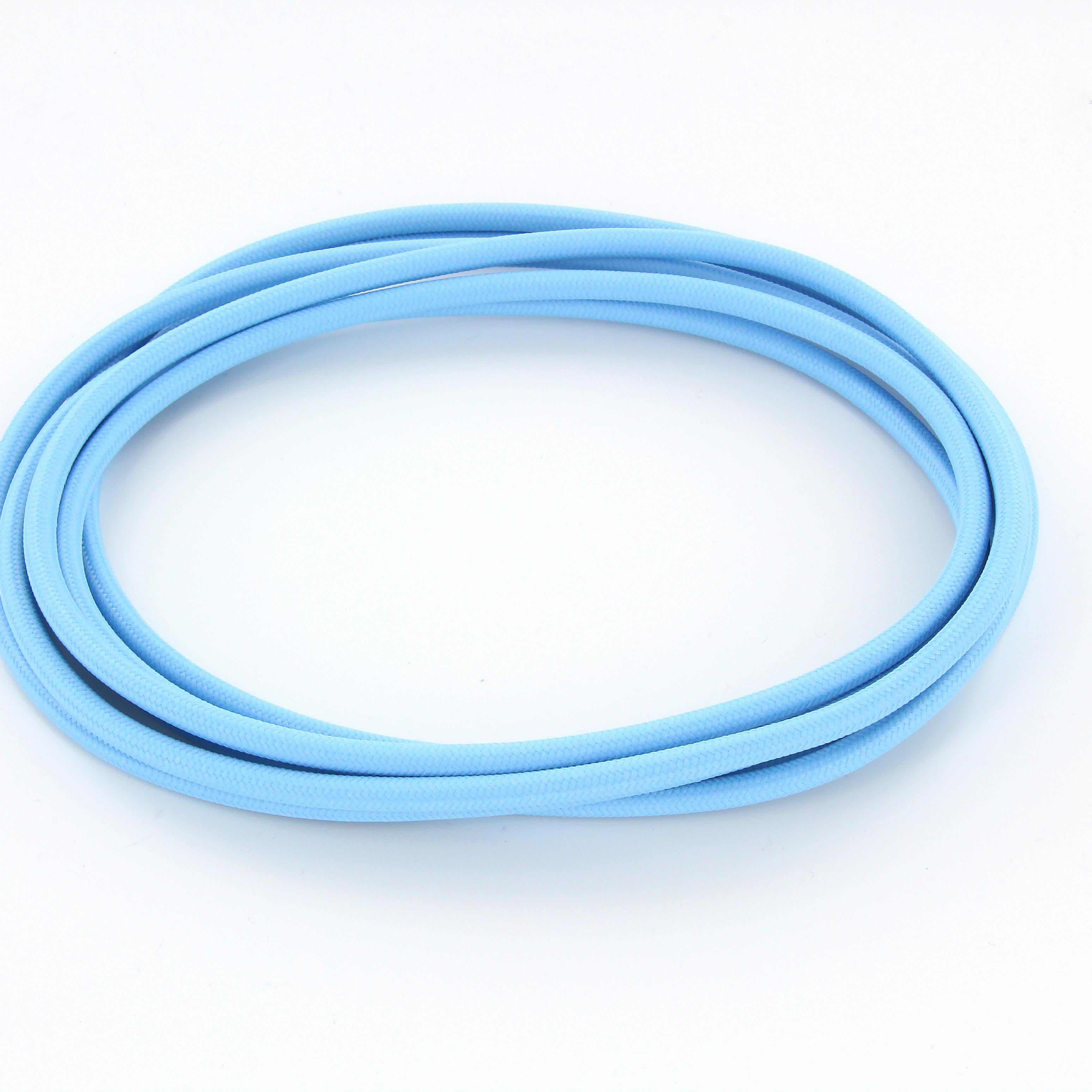 Seidentextilkabel – 3 m – Azurblau