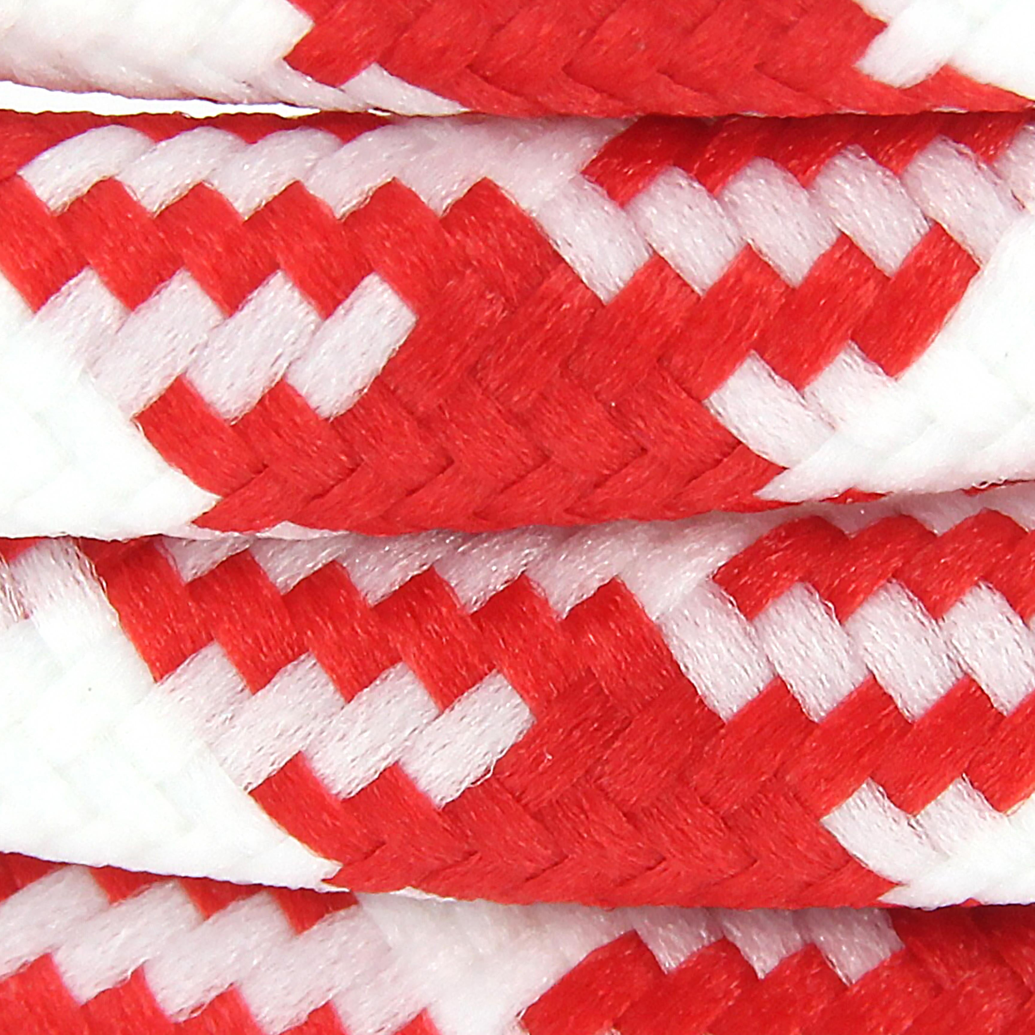 Silk fabric cable - 3 m - White/Red