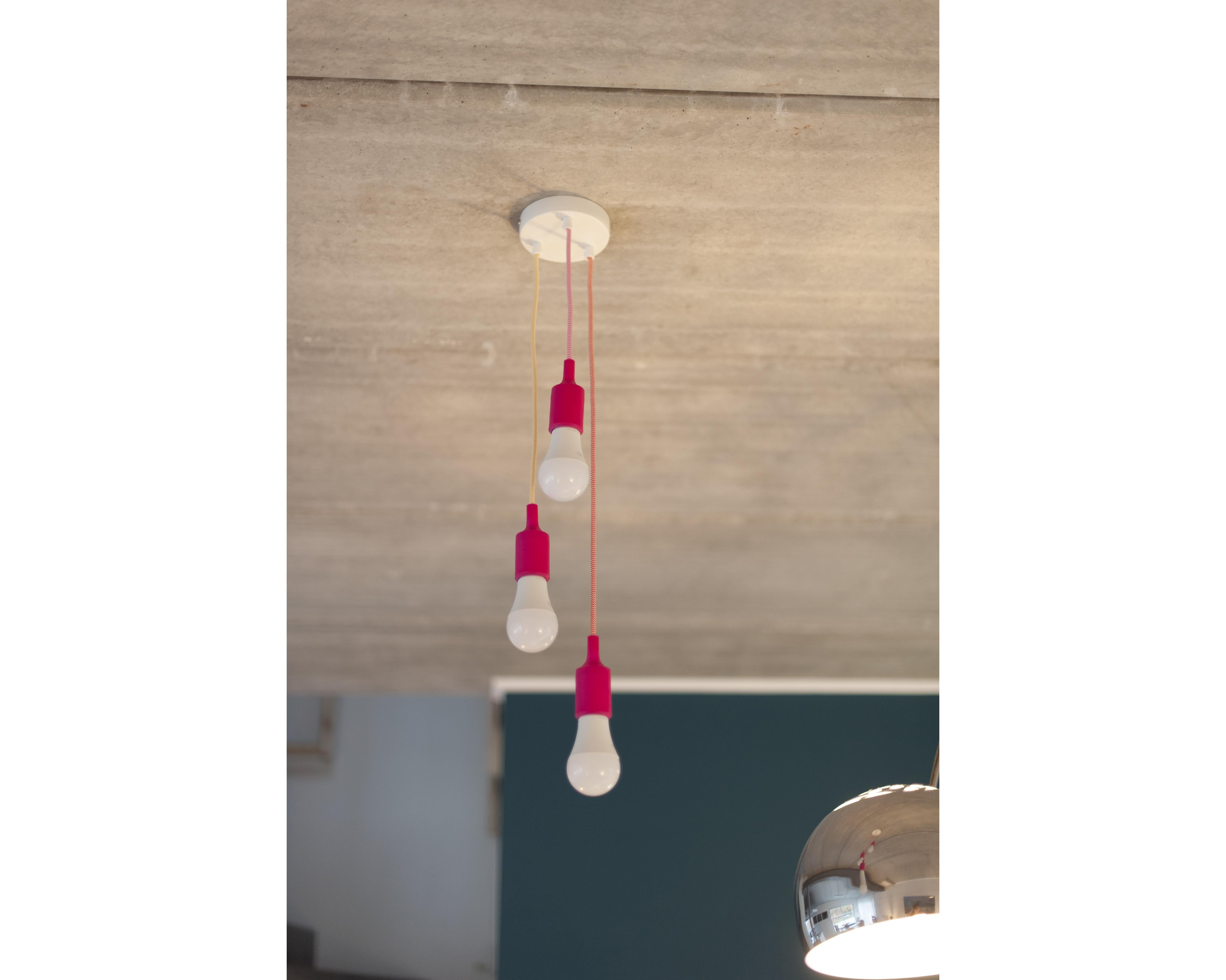 Zijden stoffen snoer met zigzagmotief – 3 m – fuchsia / wit