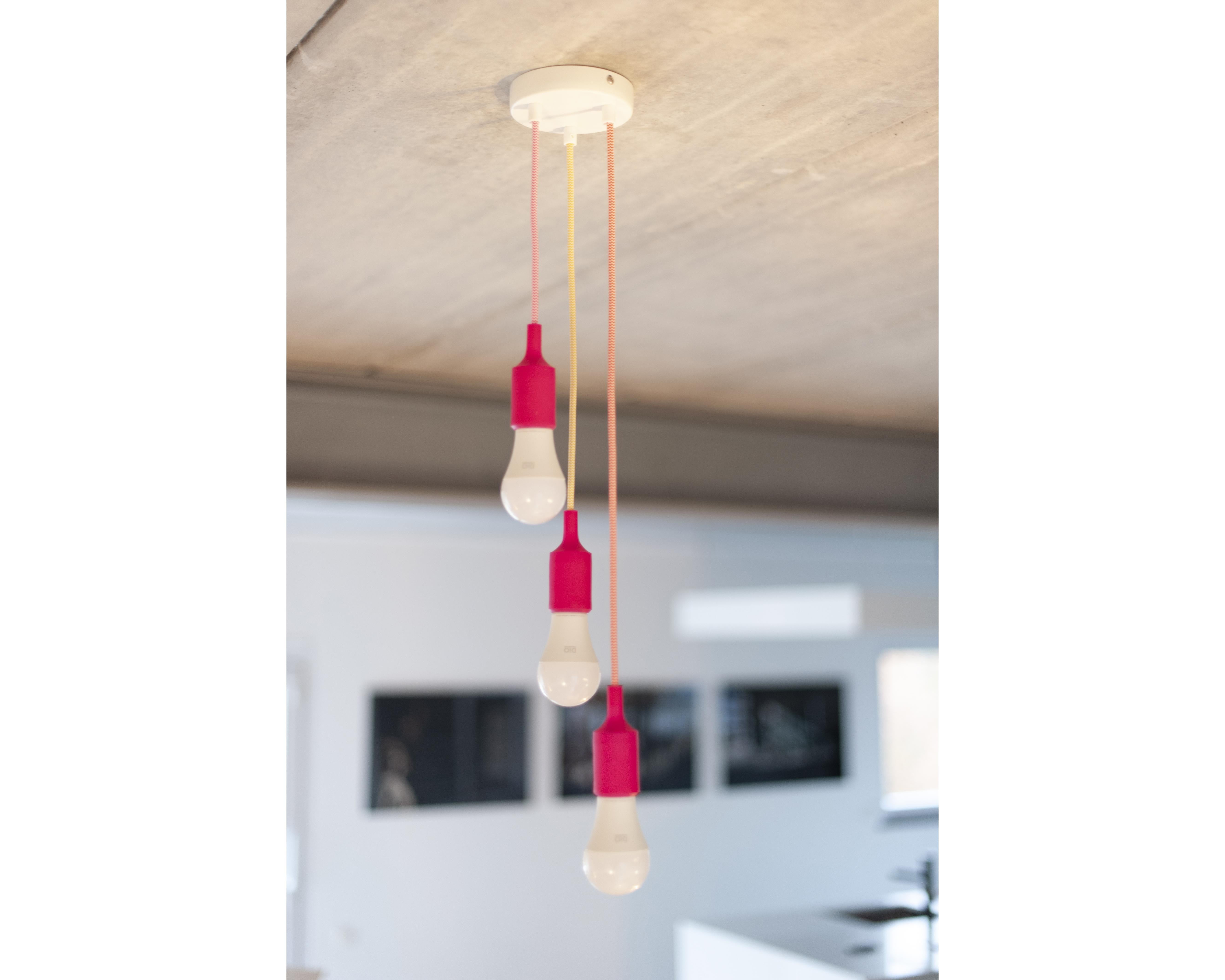 Zijden stoffen snoer met zigzagmotief – 3 m – fuchsia / wit