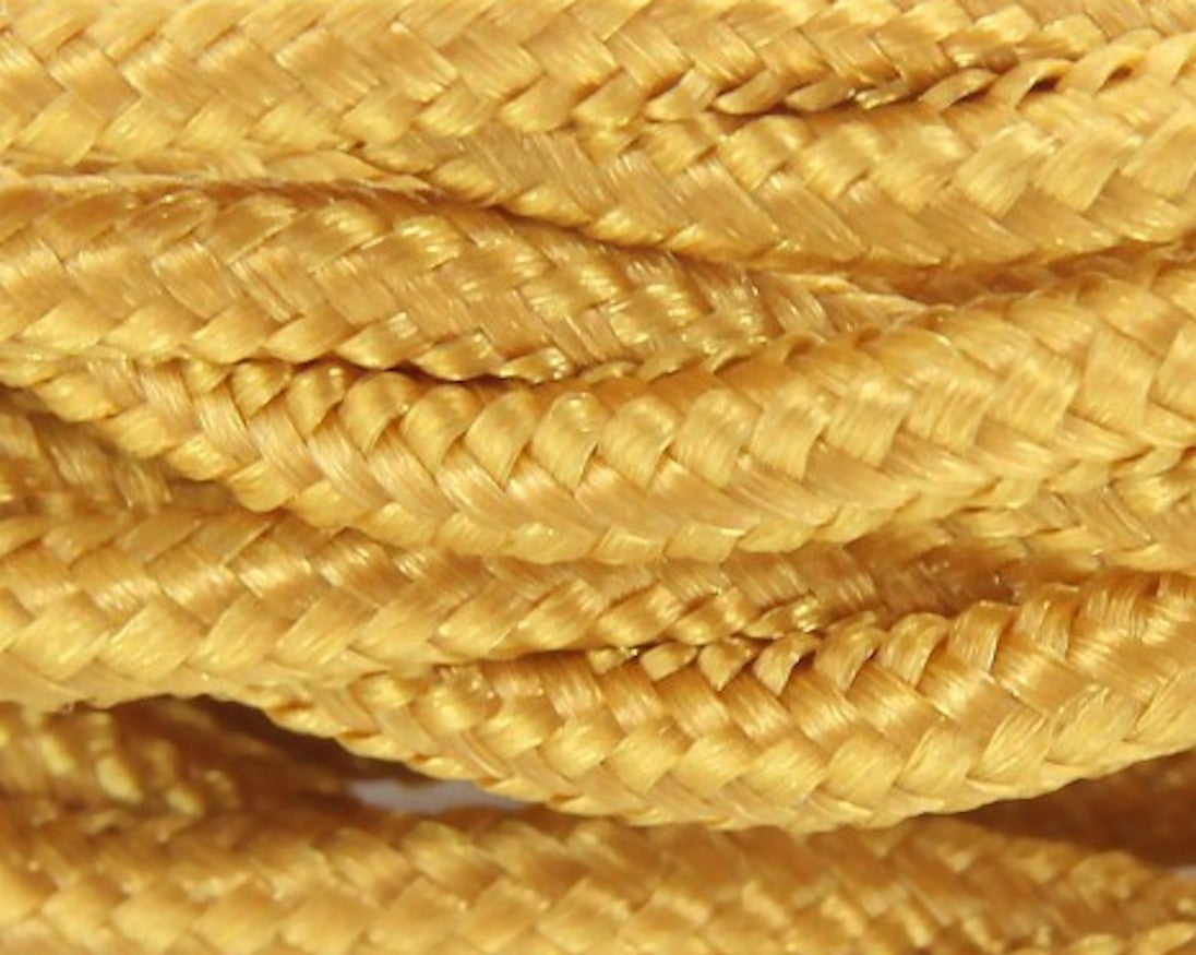 Seidentextilkabel, verdrillt – 3 m – Goldfarben