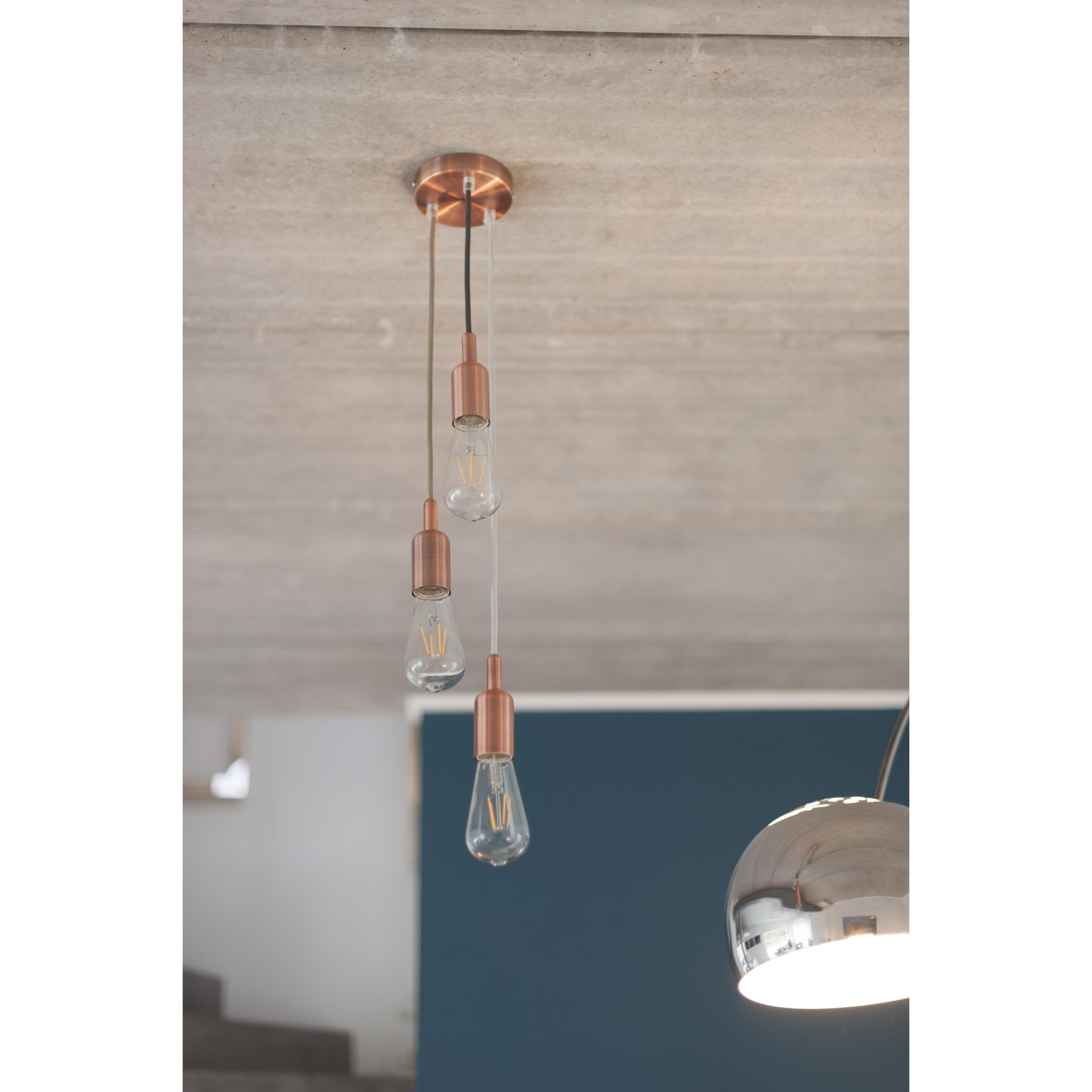 Cabo têxtil - 3m - Pó de arroz/Cobre