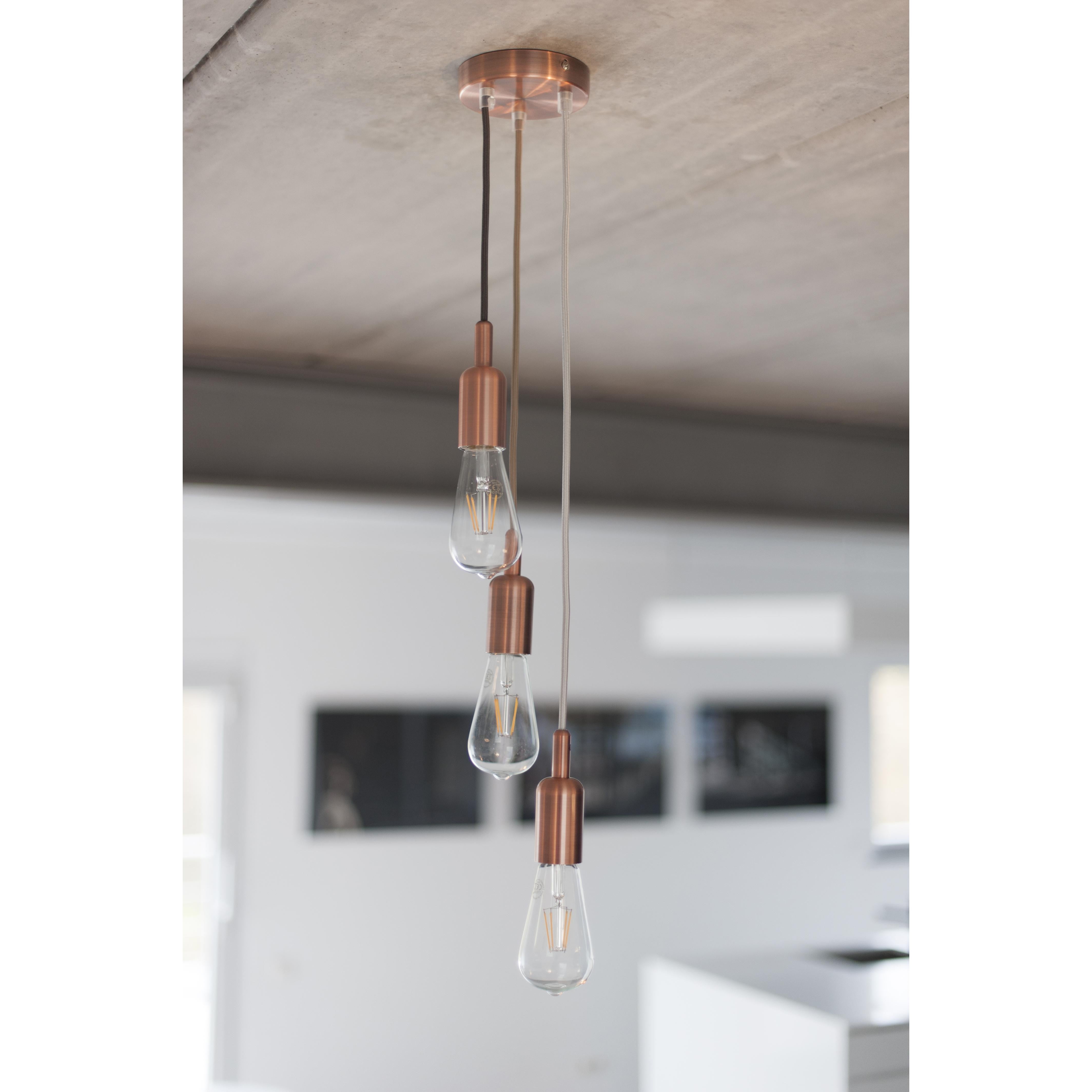 Cabo têxtil - 3m - Pó de arroz/Cobre