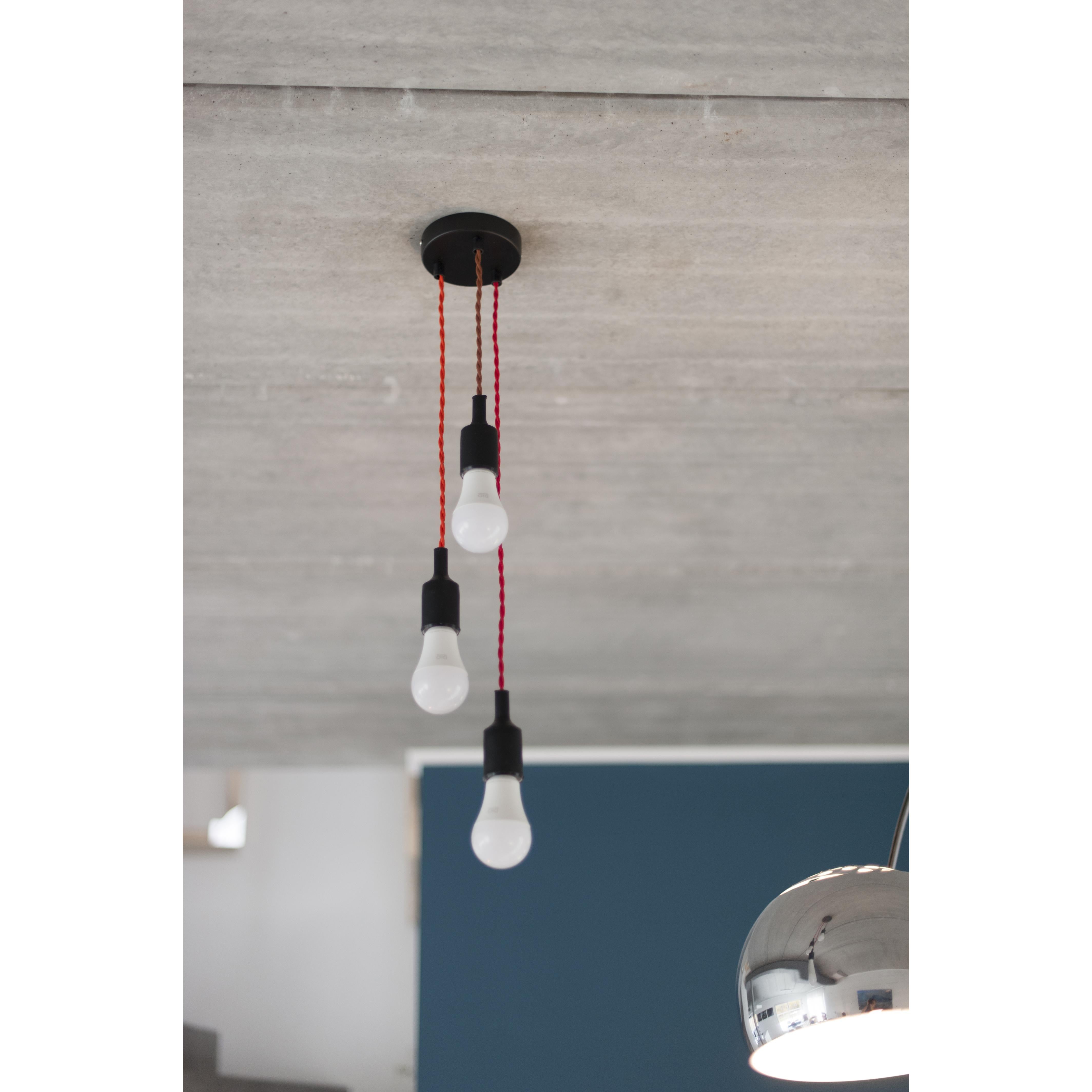 Cabo têxtil de seda entrançado - 3m - Camurça