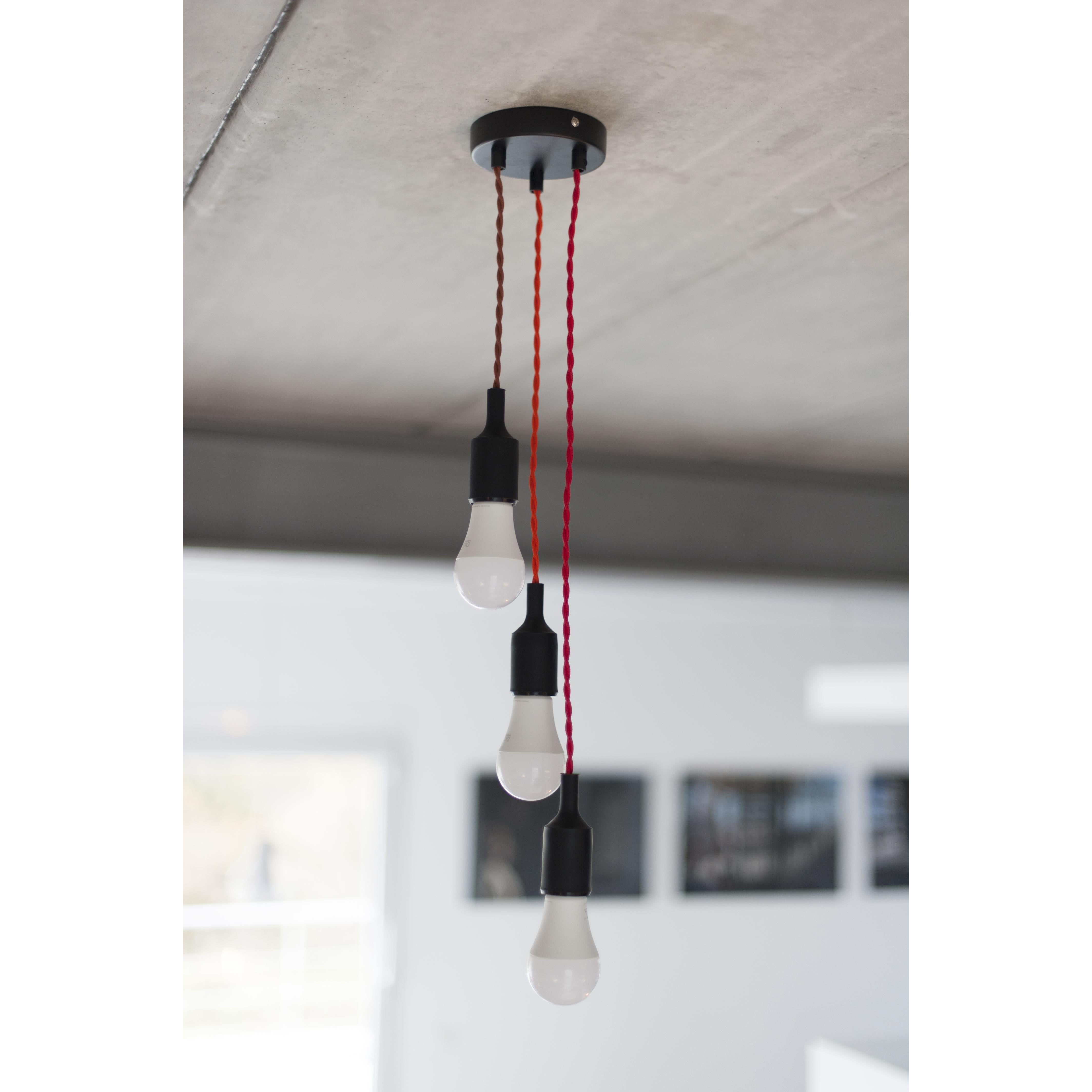 Cabo têxtil de seda entrançado - 3m - Camurça