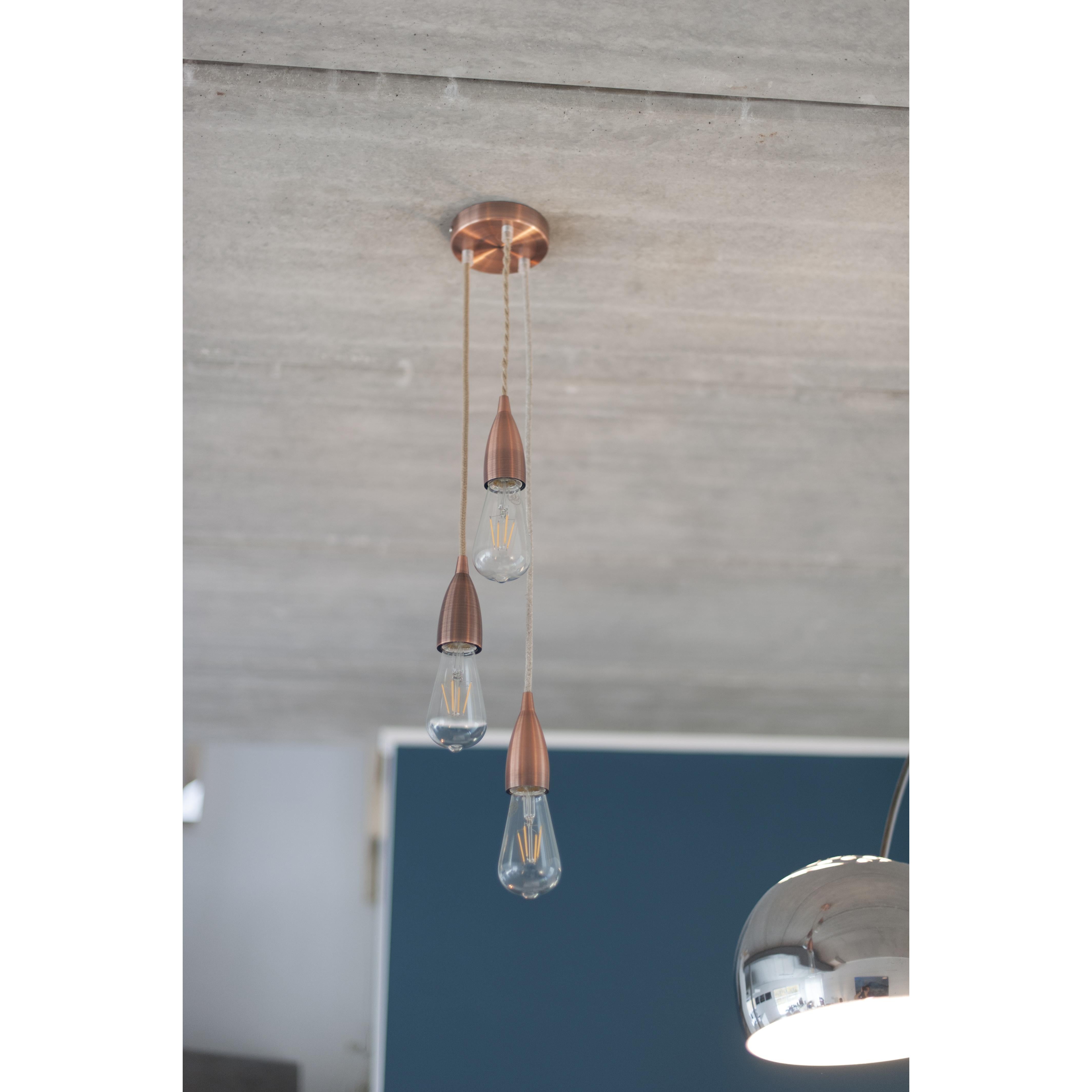 Cavo rivestito in tessuto - 3 m - Lino naturale
