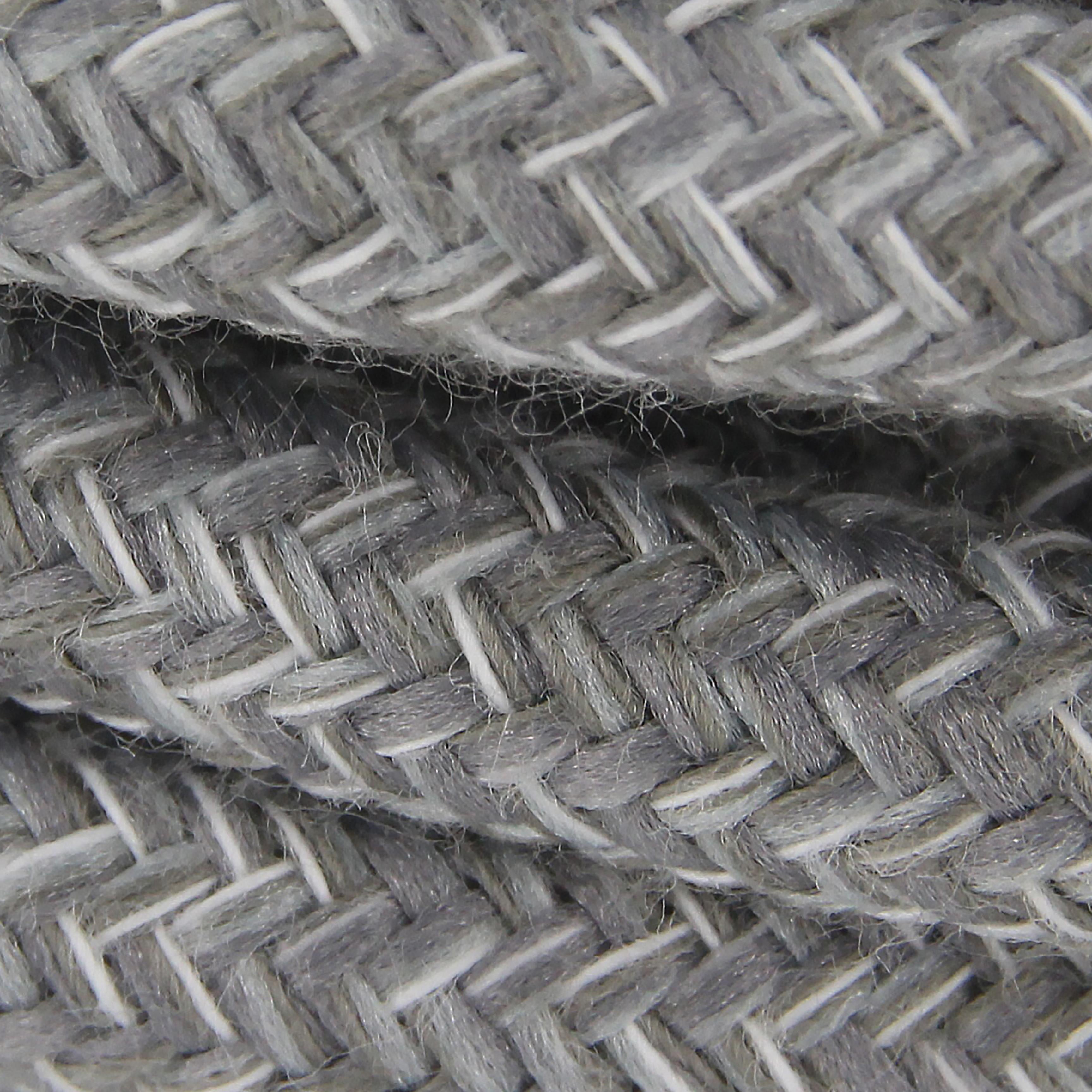 Fabric cable - 3 m - Grey and natural linen