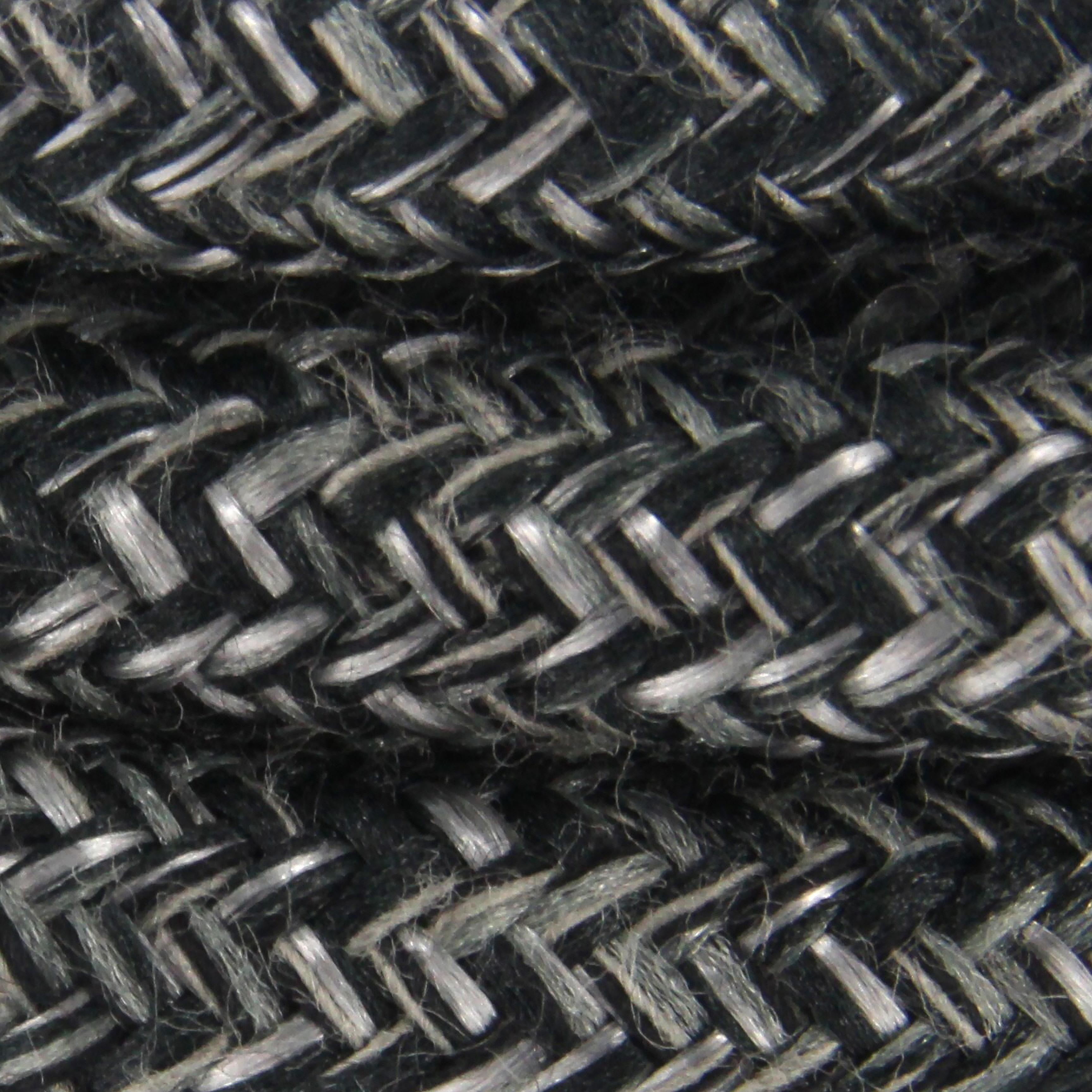 Textilkabel – 3 m – Anthrazit und Leinen Natur