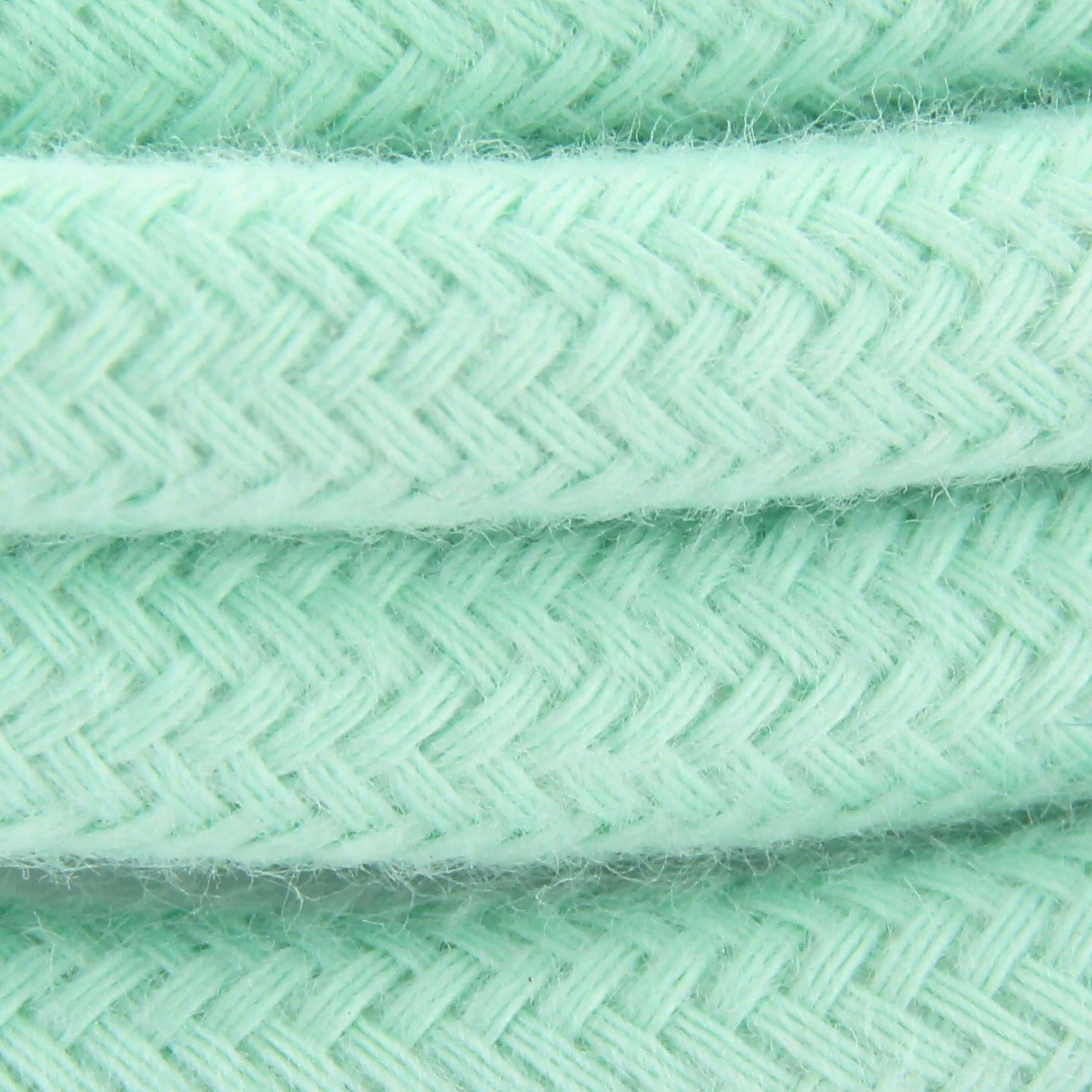 Fabric cable, mint silk - 3 m