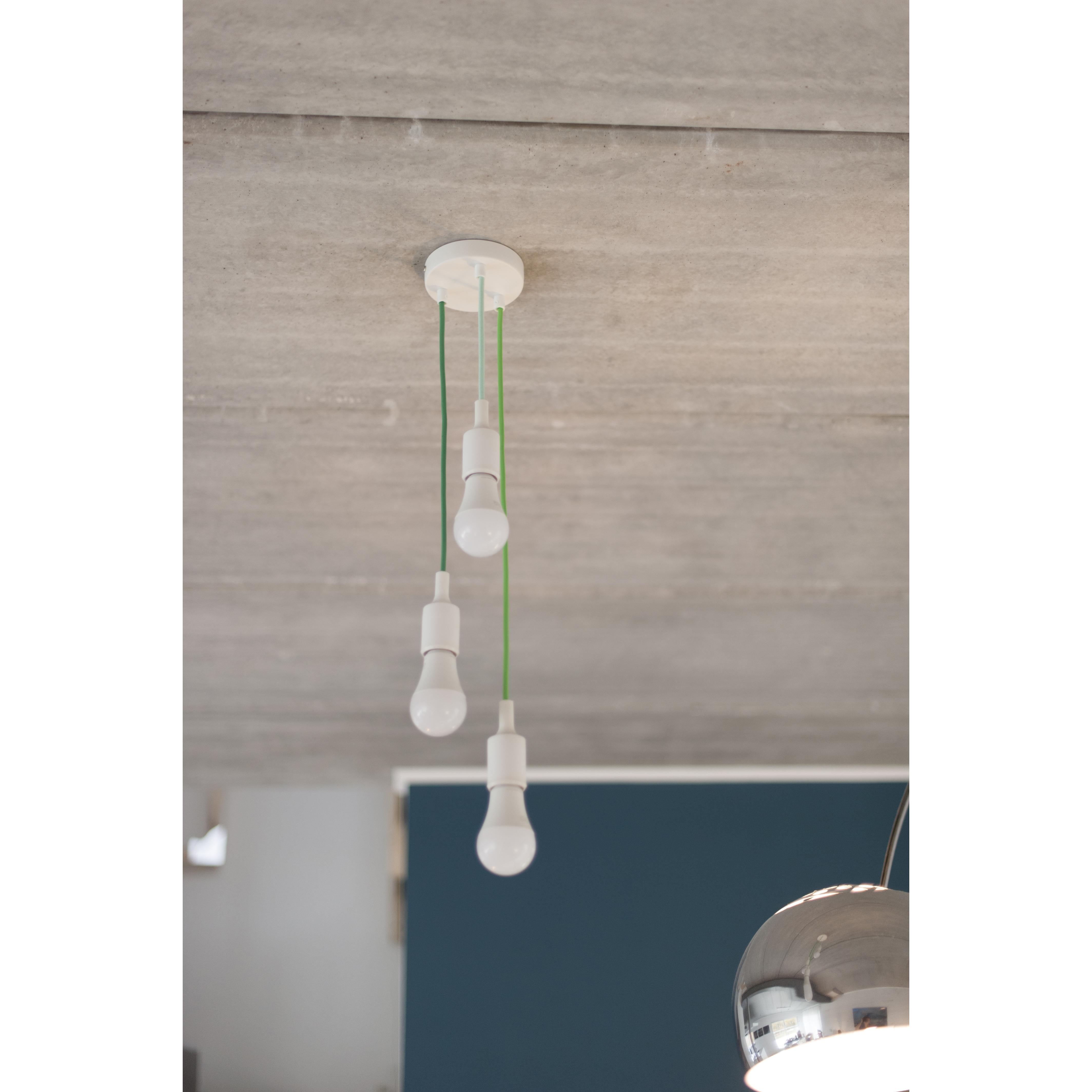 Câble textile soie menthe - 3m