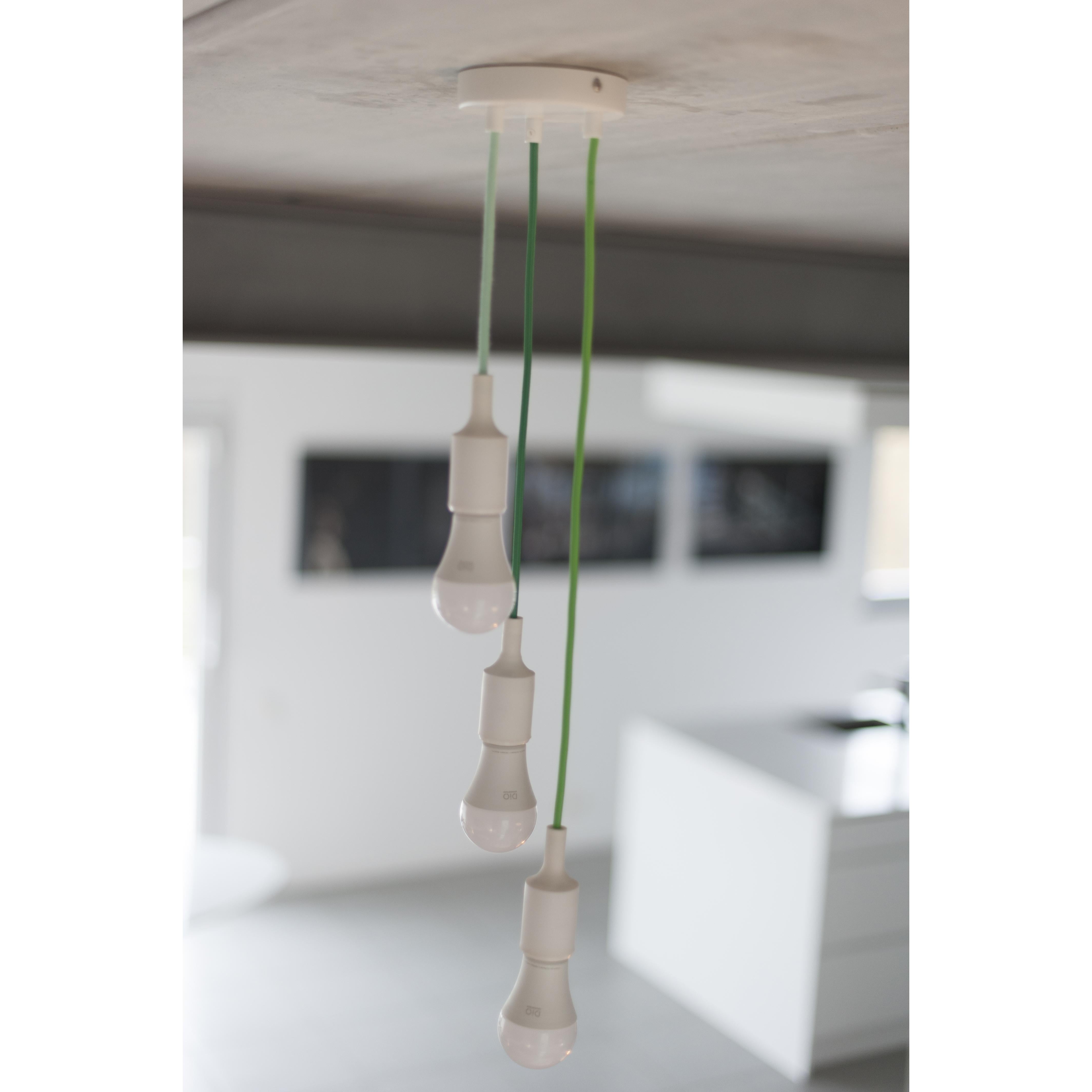 Câble textile soie menthe - 3m