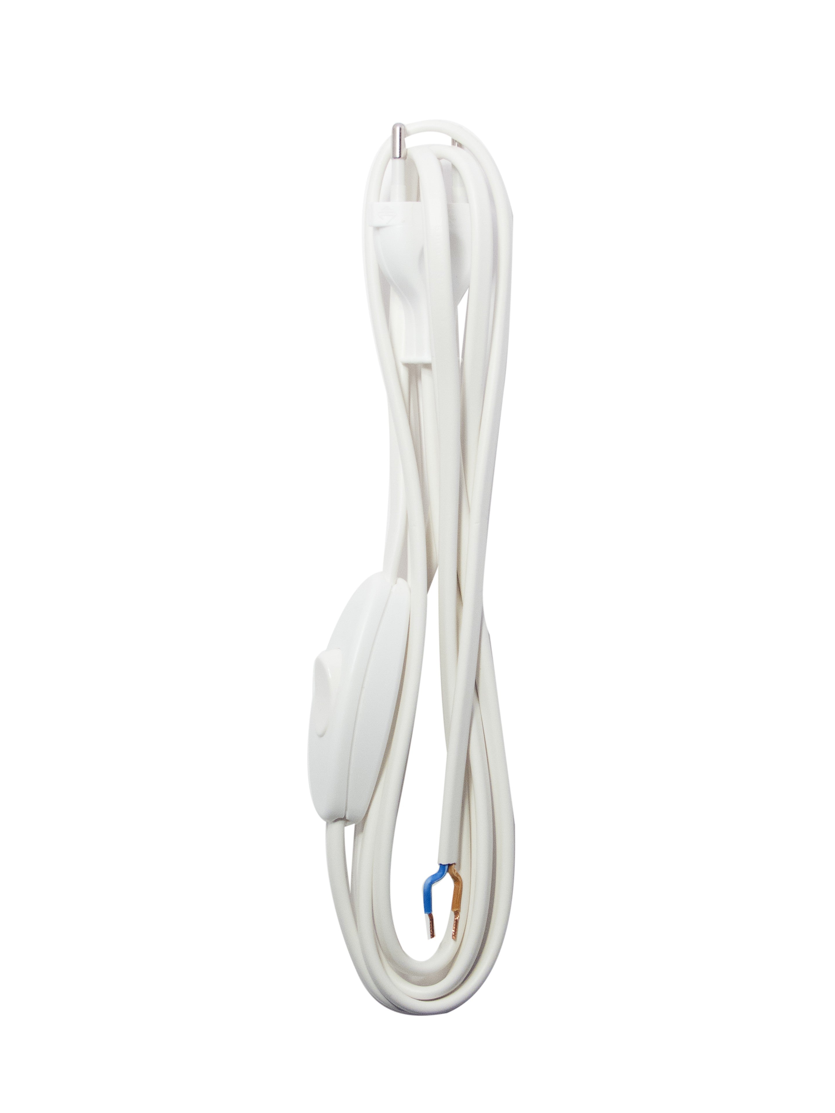 Cabo branco com interruptor - 2m