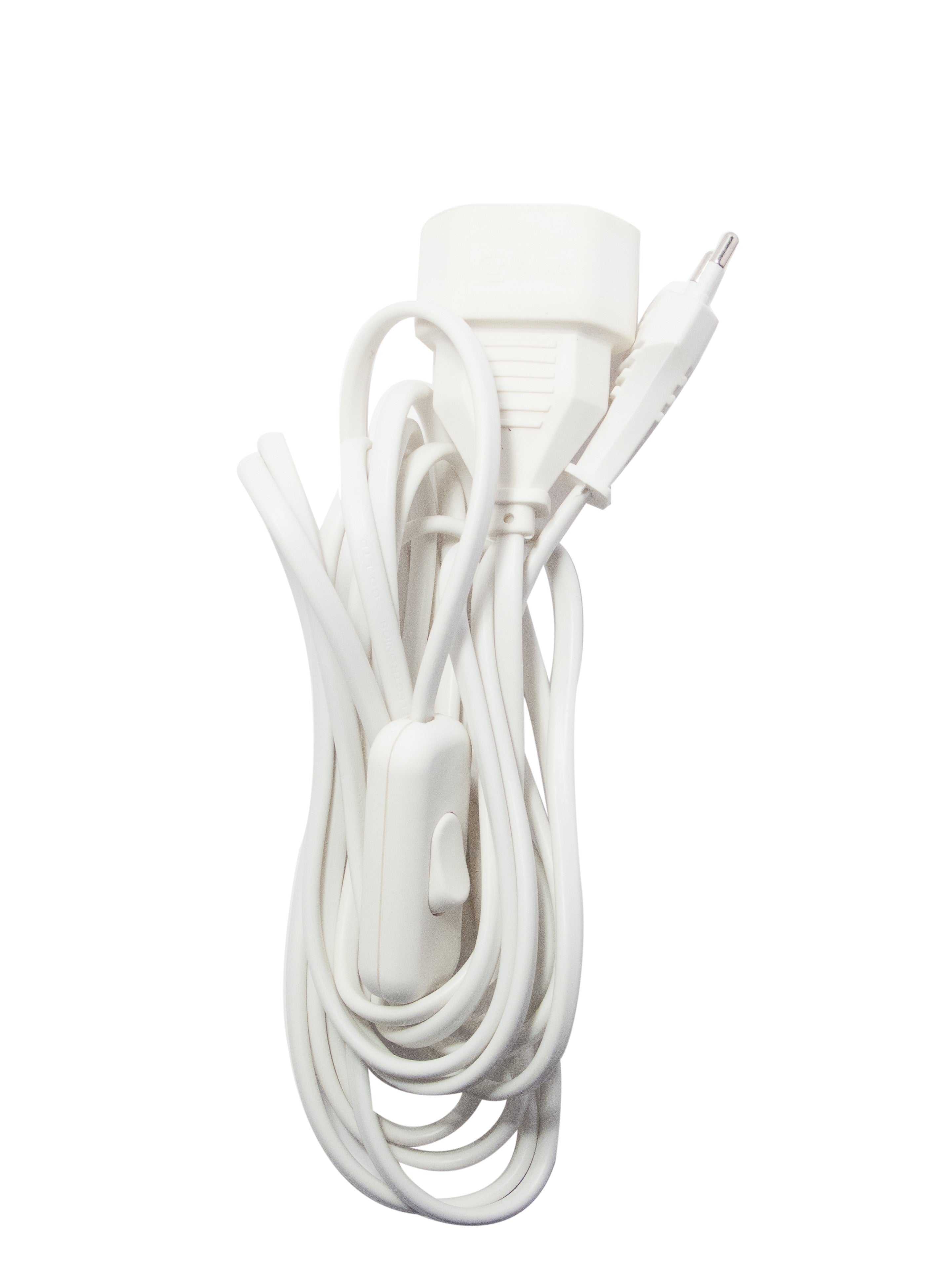 Rallonge avec interrupteur - Blanc - 4m