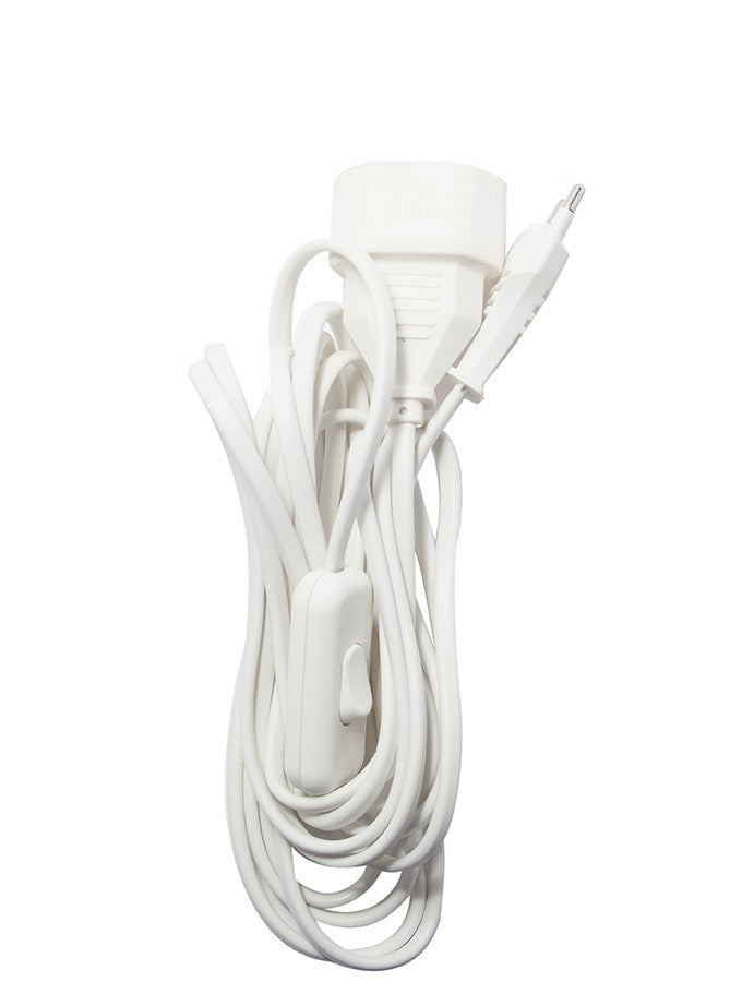 Rallonge avec interrupteur - Blanc - 4m