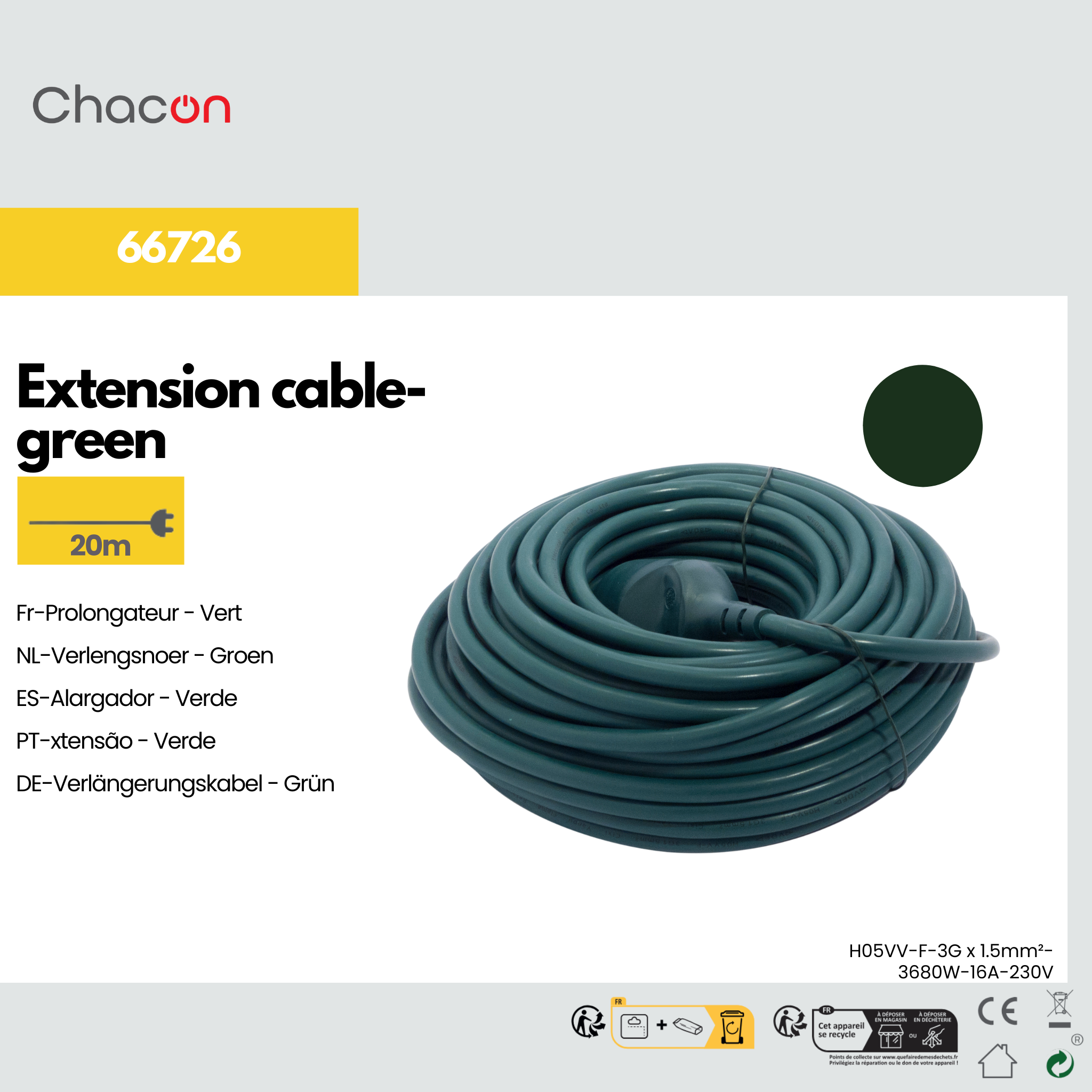 Extensão verde - 20 m