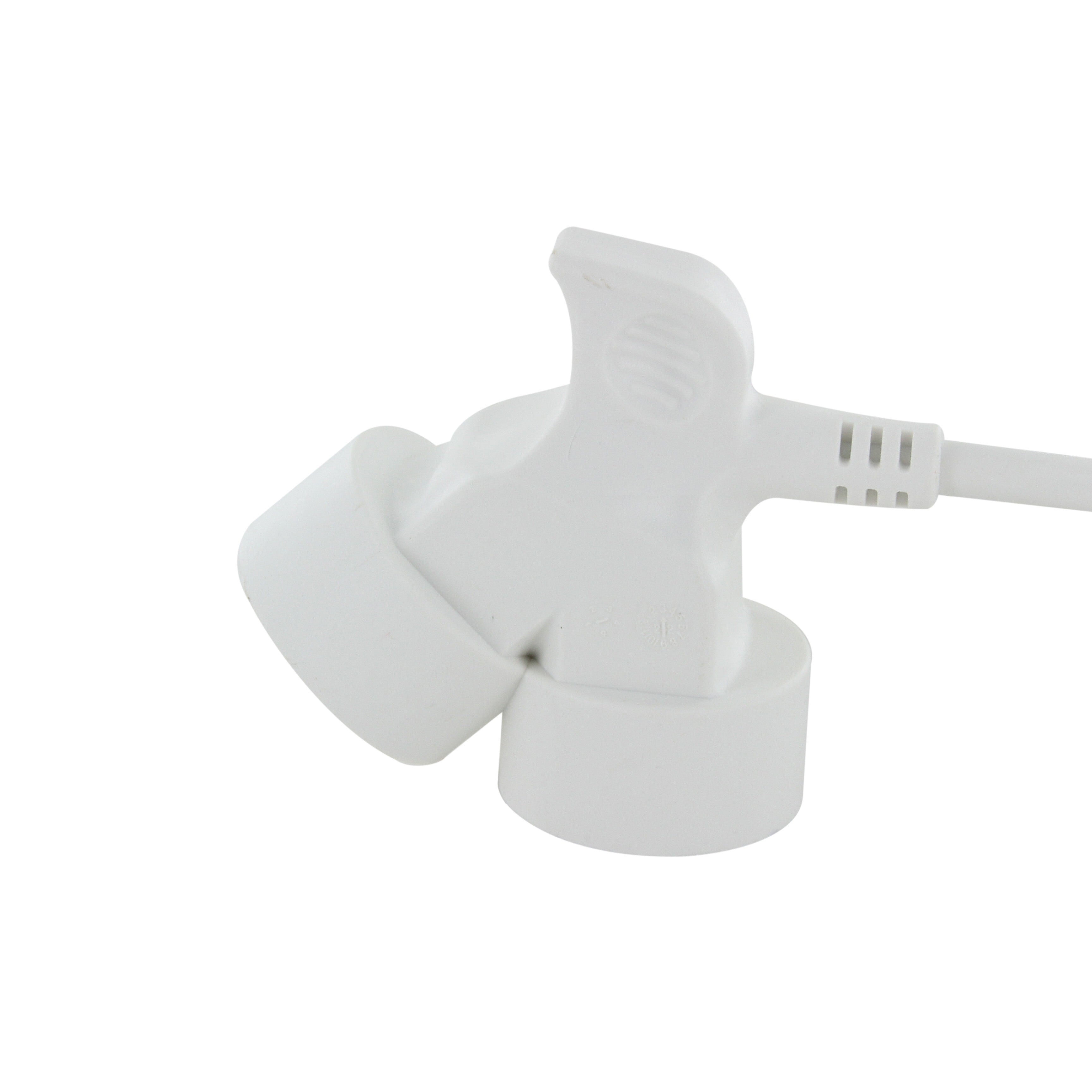 Extension cord HO5VVF 3G1,5 - 3m dual head white - SCH