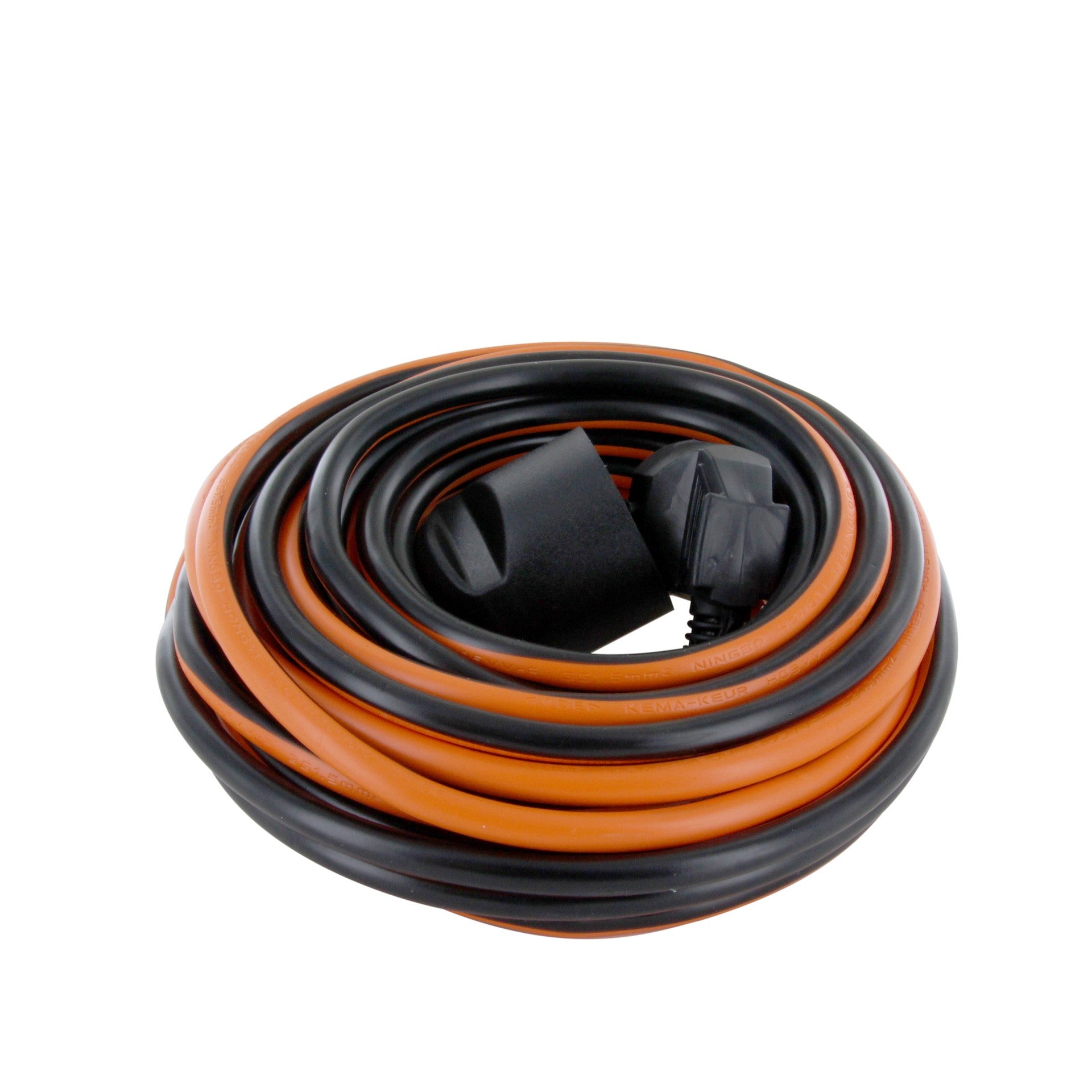 Cavo di prolunga - Nero / Arancione - 20 m schuko