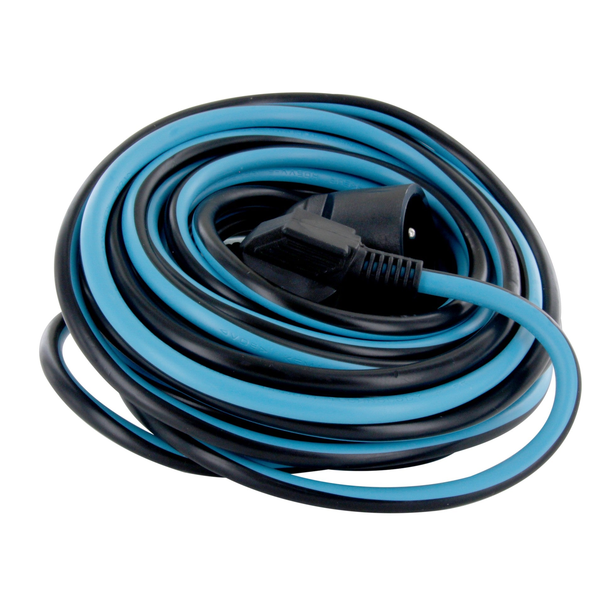 Cabo de extensão - Preto / Azul - 20m schuko
