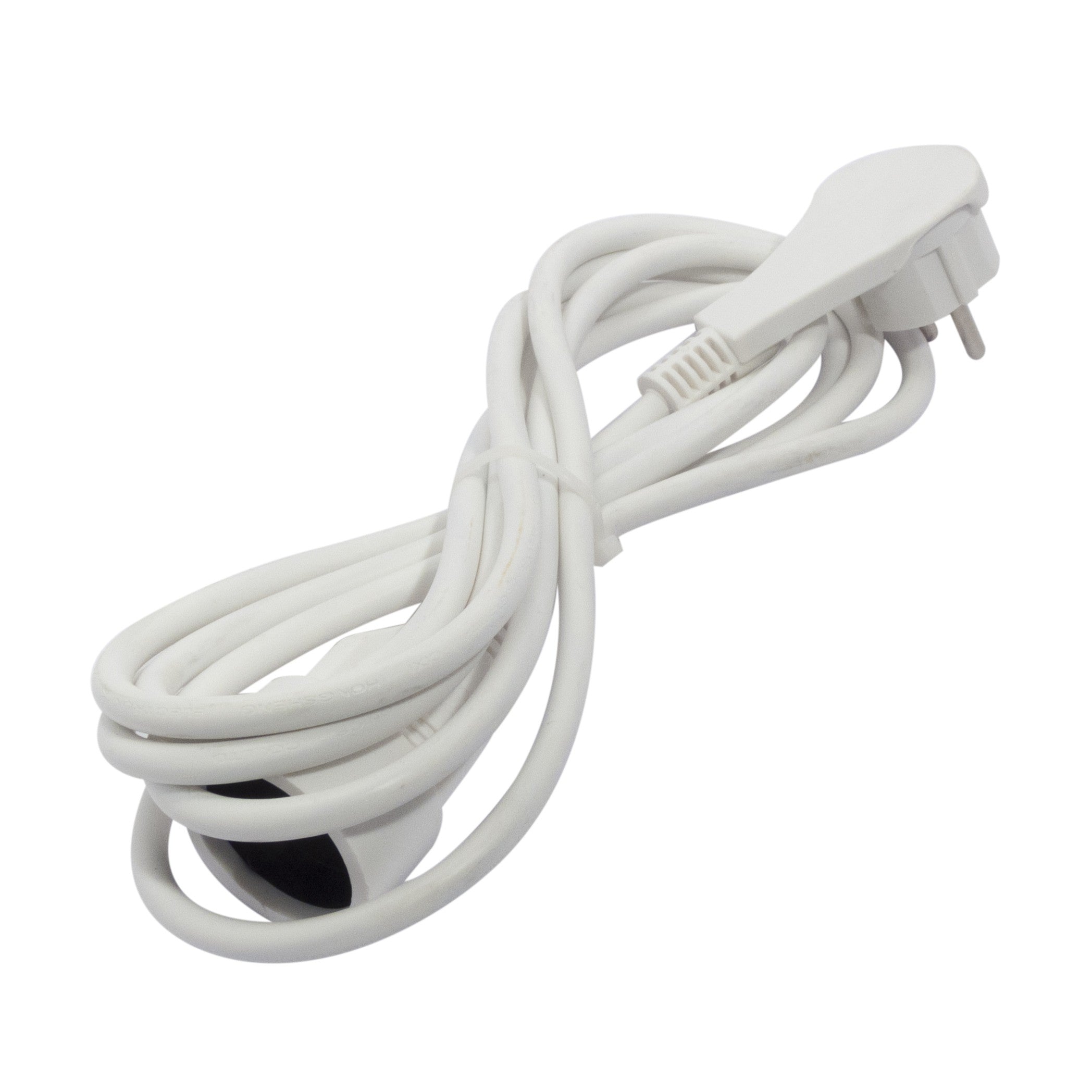 Alargador de enchufe plano 3 m - Blanco (SCH)