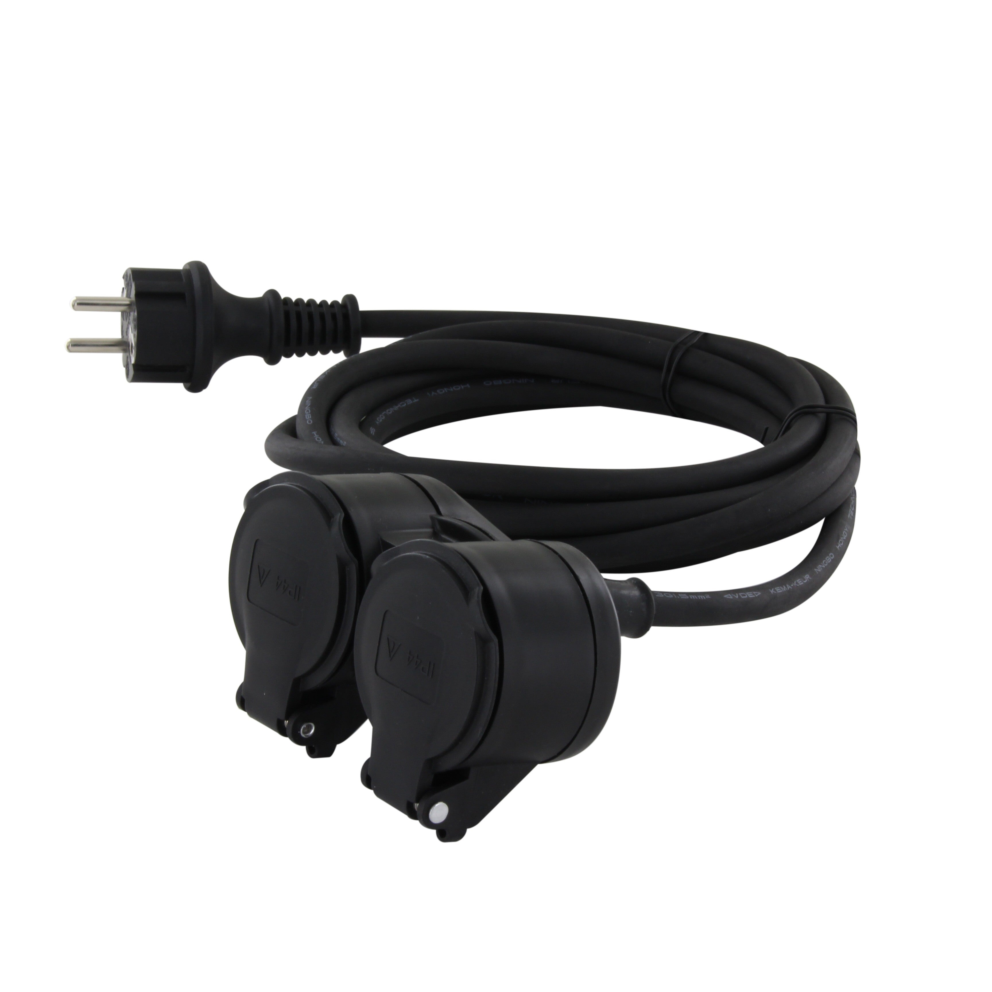 Cavo di prolunga HO5RR-F 3 x1,5mm2- IP44 Dual-Head - 10m