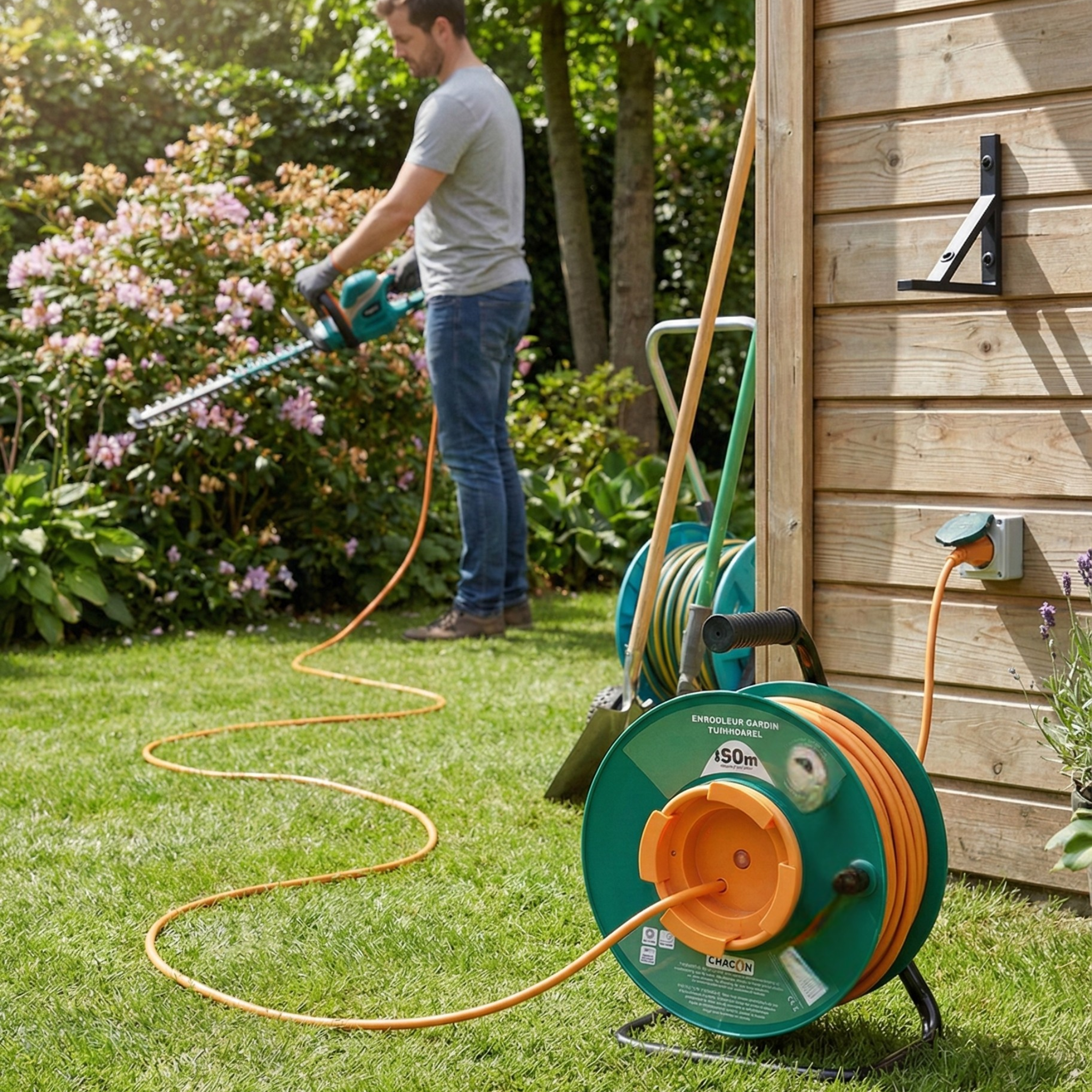 Kabelhaspel voor de tuin – 40 m