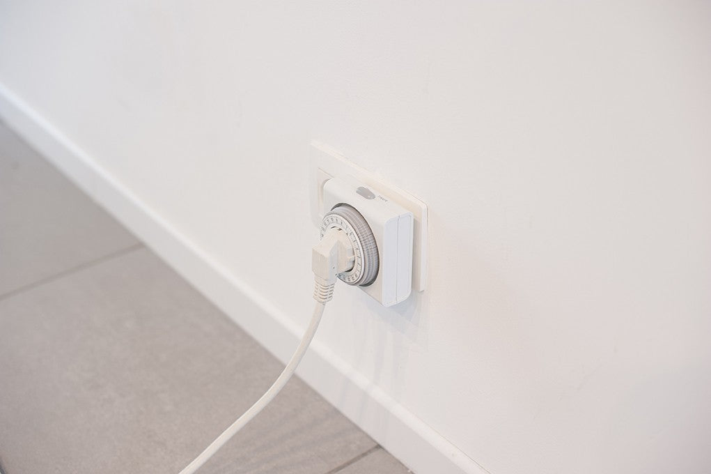 Set of 2 mechanical timers - white, FR sockets