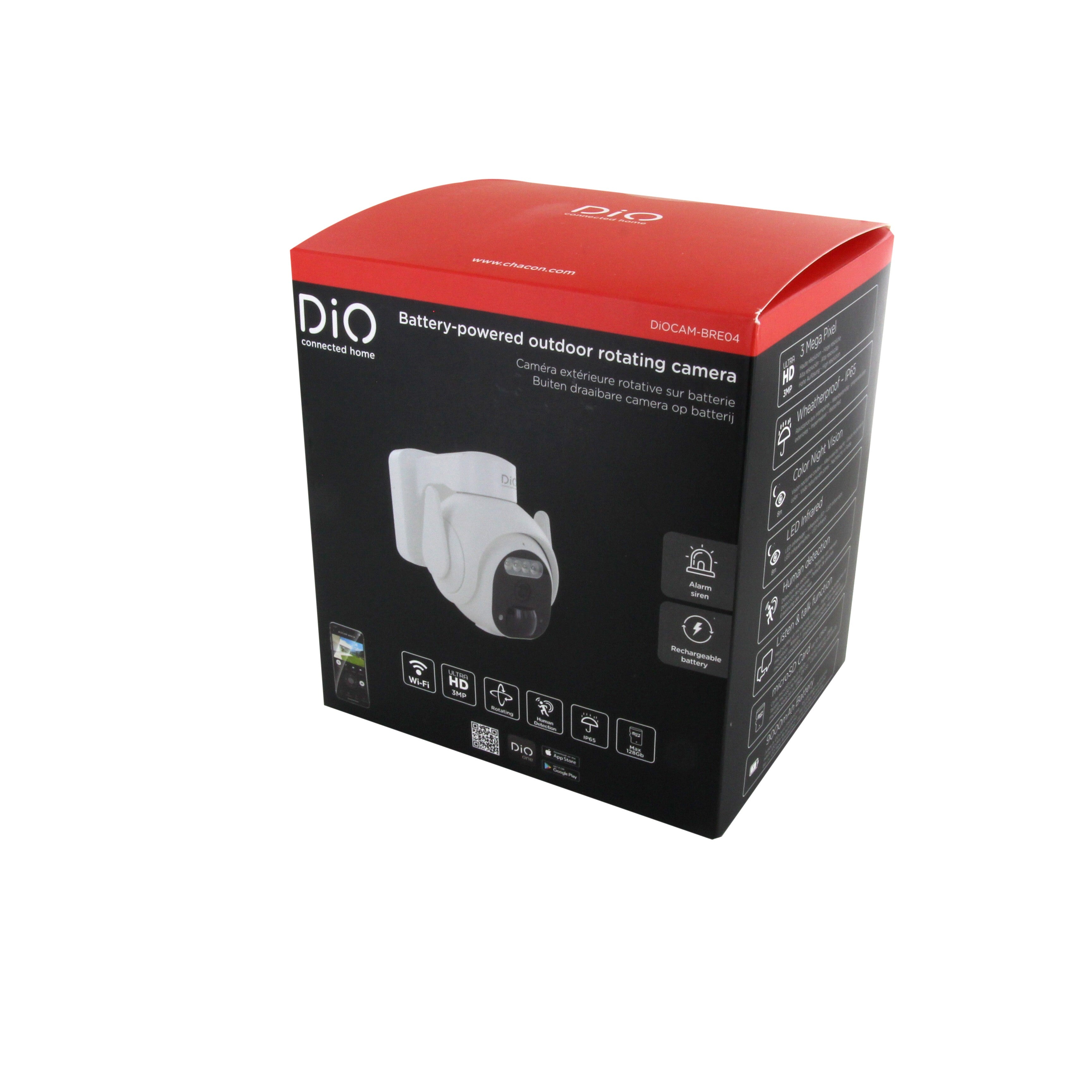 Câmara rotativa de exterior alimentada por bateria WiFi - 3MP