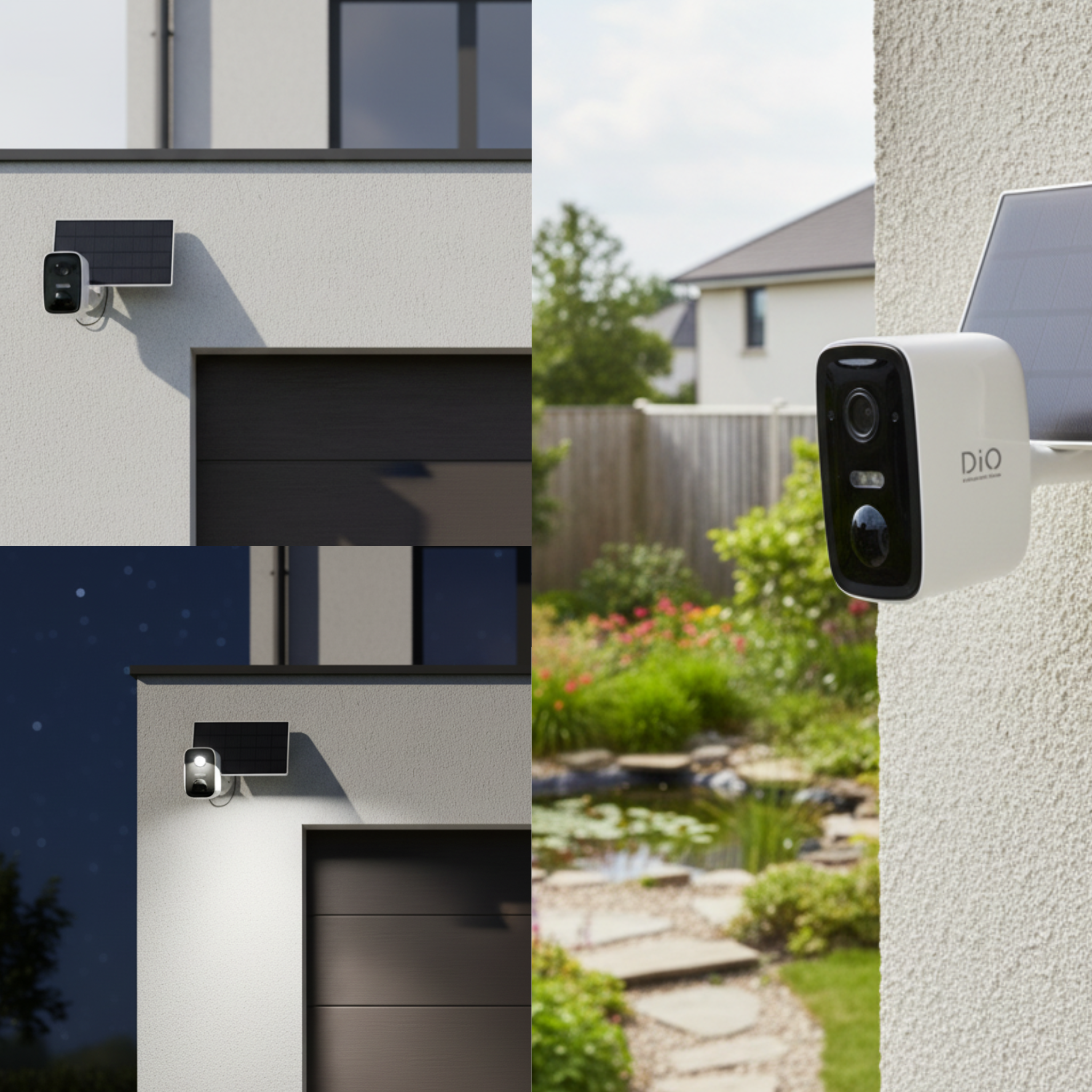 Wireless outdoor WiFi camera with solar panel