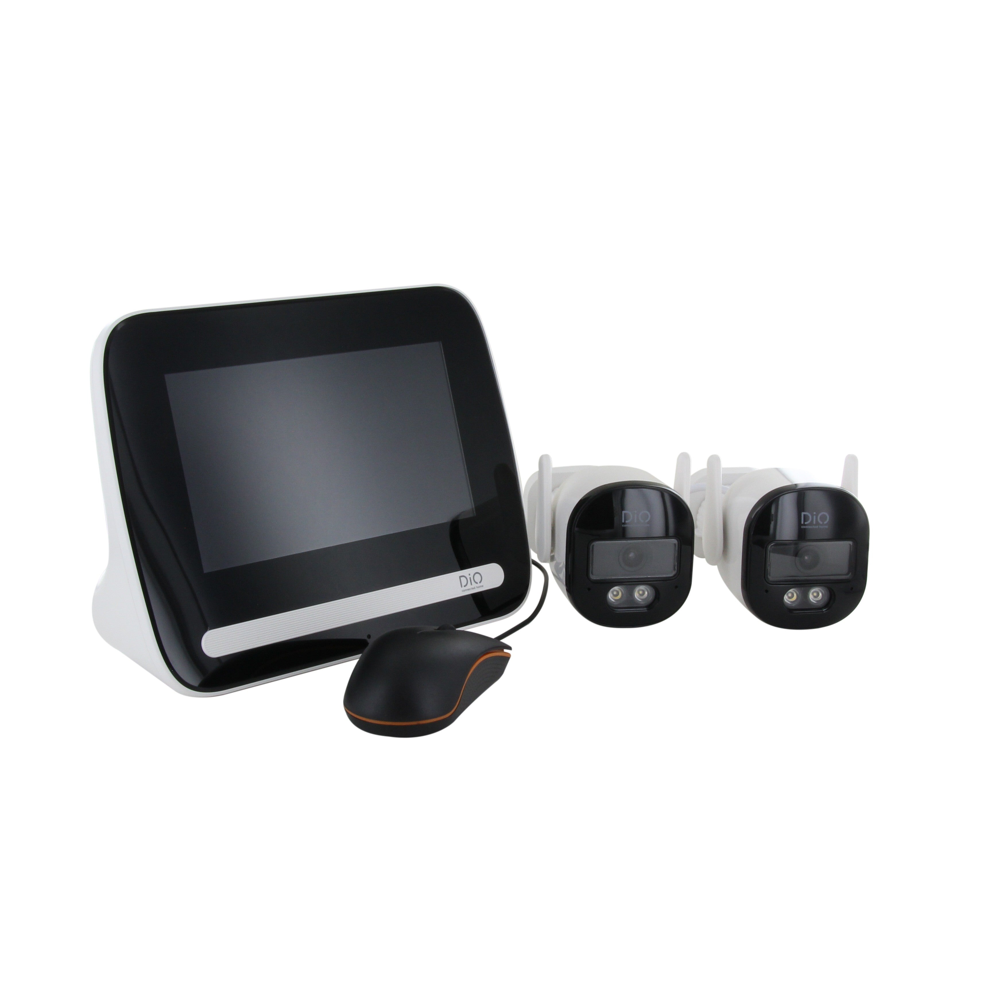 NVR DiO système de vidéo surveillance avec écran 7" et 2 caméras