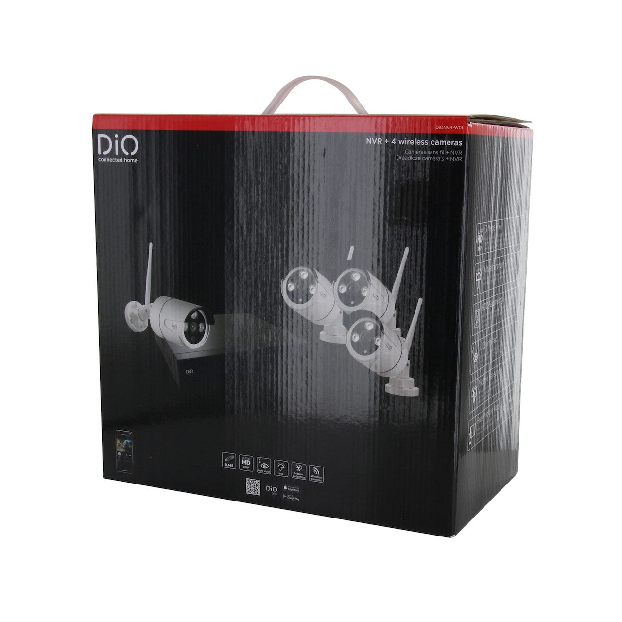 Kit de videovigilância sem fios NVR DiO + 4 câmaras