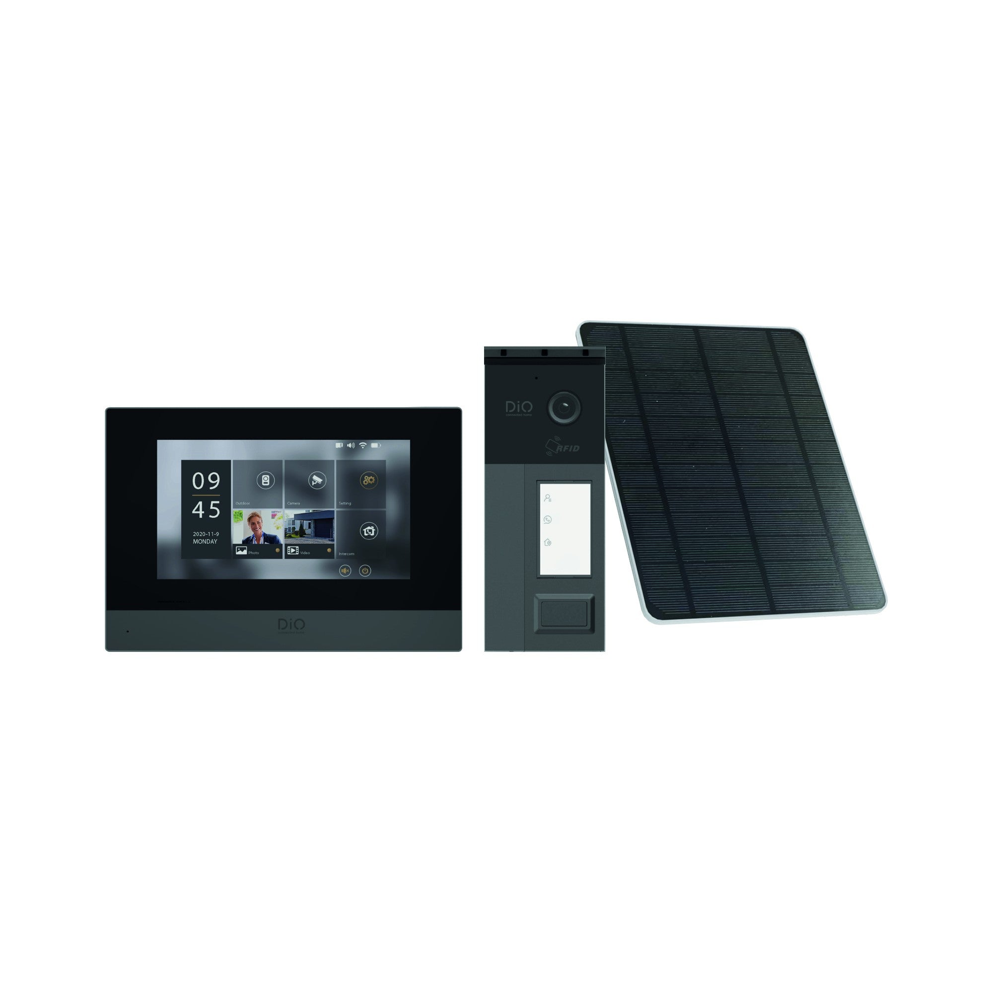 DiO wireless Wi-Fi videophone on battery with solar panel