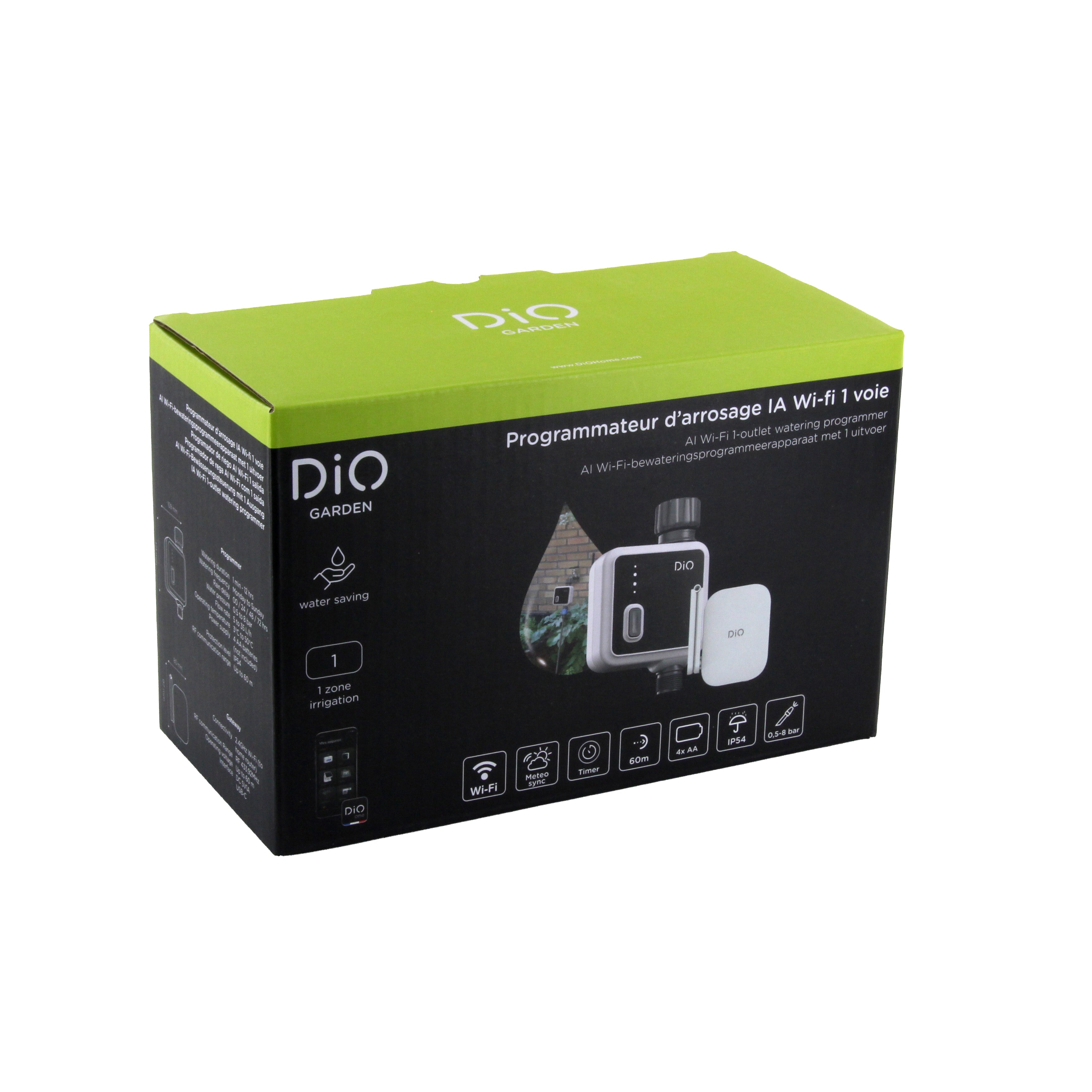 IA Wi-Fi Programador de riego conectado con 1 salida