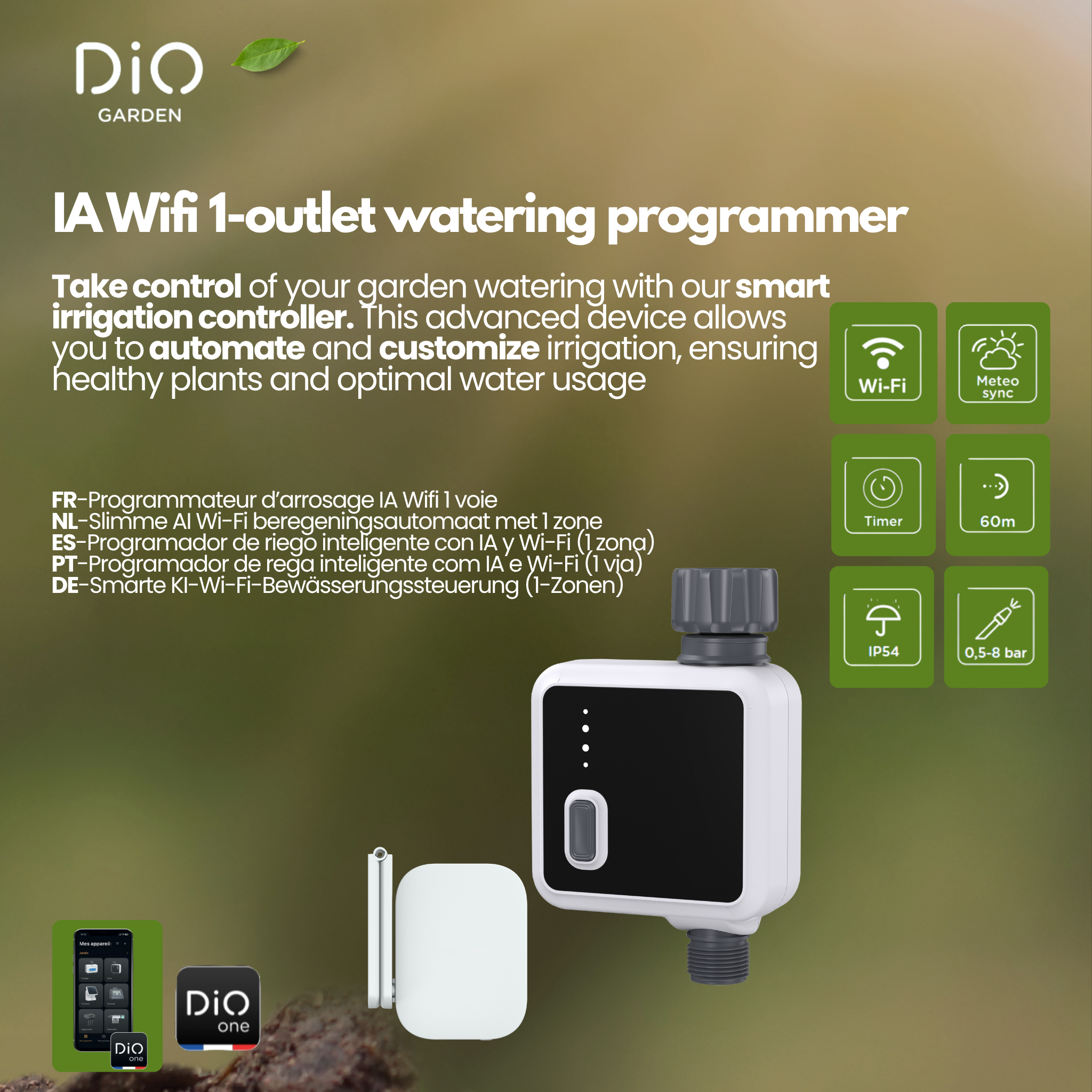 IA Wi-Fi 1-outlet watering programmer