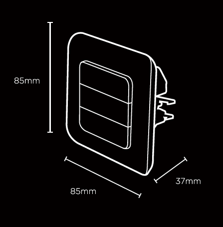 Set of 2 Connected Shutter Switch DiO Connect